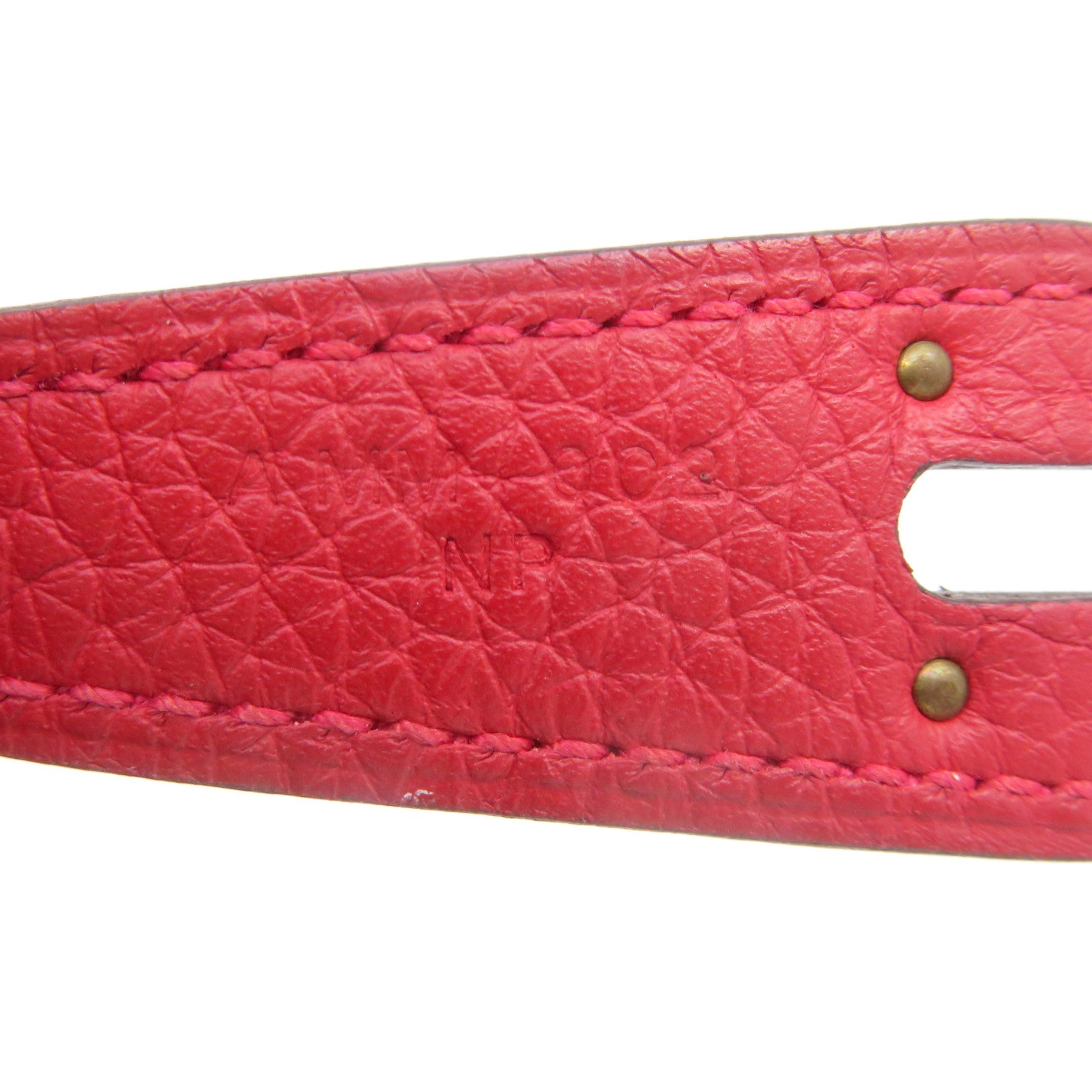 HERMES Clemence皮革 Lindy 26 Shoulder Bag金扣肩背袋Q5紅色