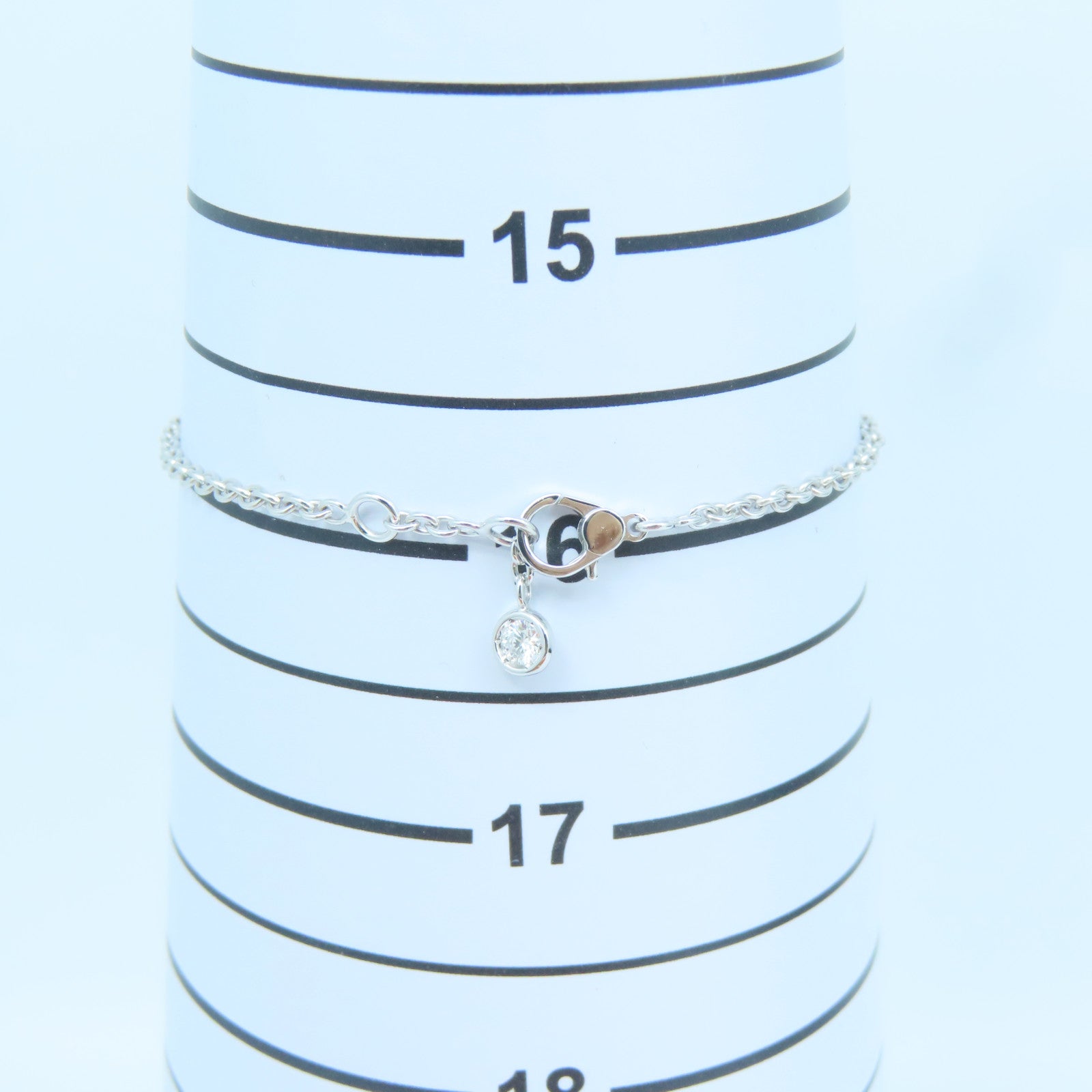 HERMES 18K白金Finesse Bracelet 0.55ct钻石手链