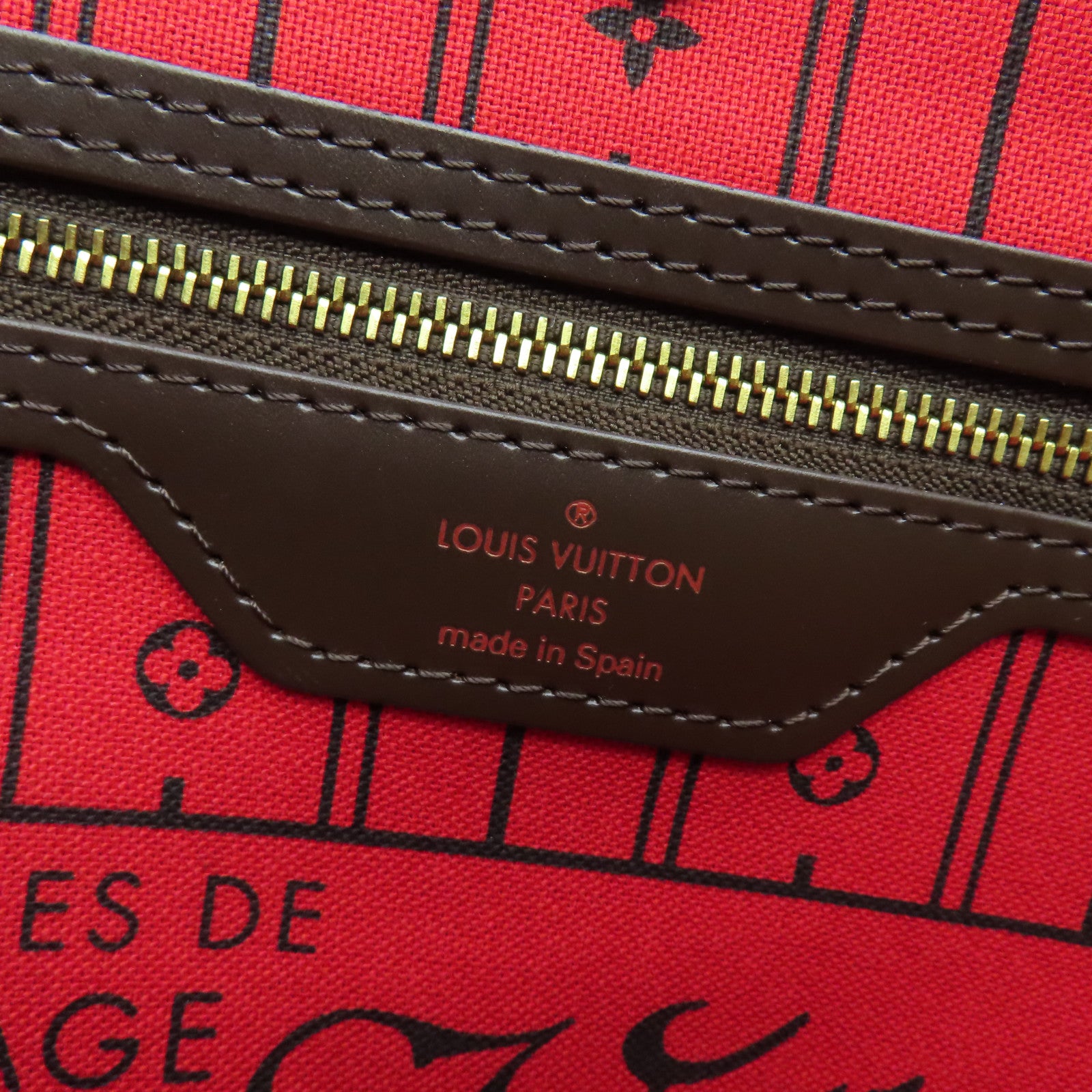 LOUIS VUITTON Damier Neverfull MM手挽袋/肩背袋啡色