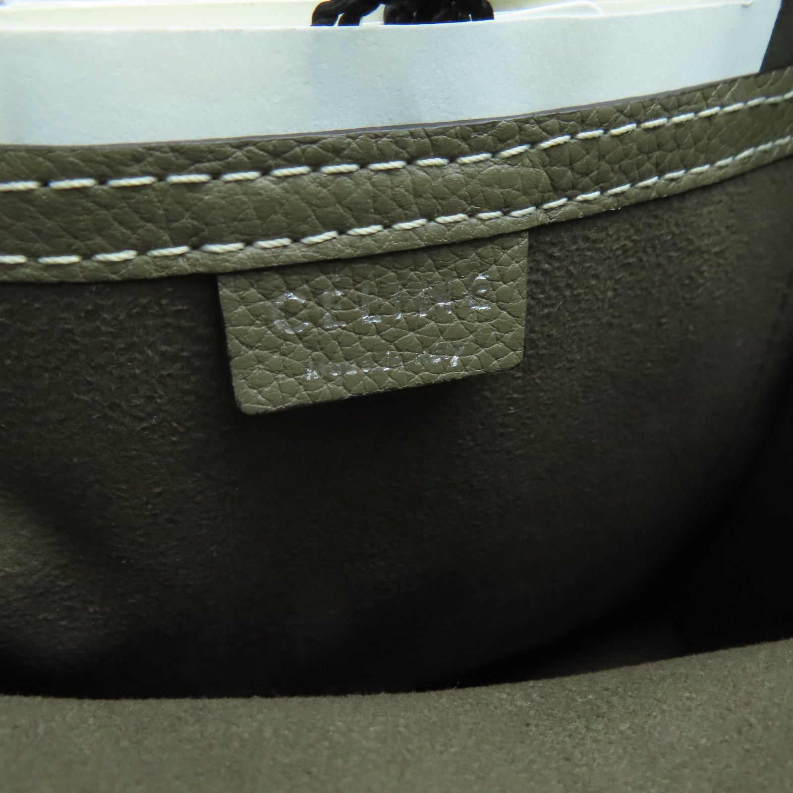 CELINE 【激減優惠】牛皮皮革Nano Luggage銀扣手挽肩背兩用袋灰色
