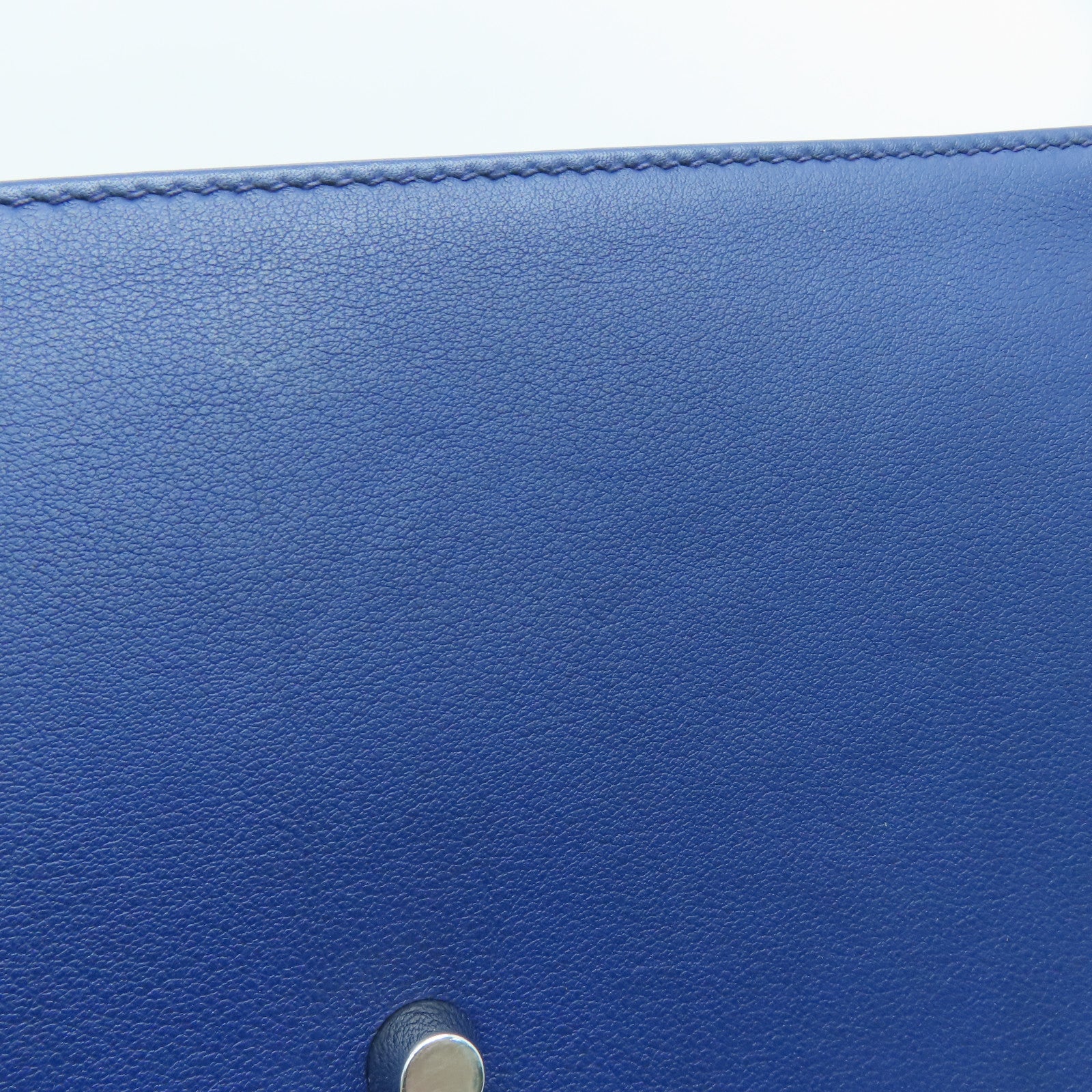 HERMES 【Sharp Discount】Evercolor Leather Toolbox 26 Silver Buckle Handle Shoulder Back Dual-purpose Bag Blue