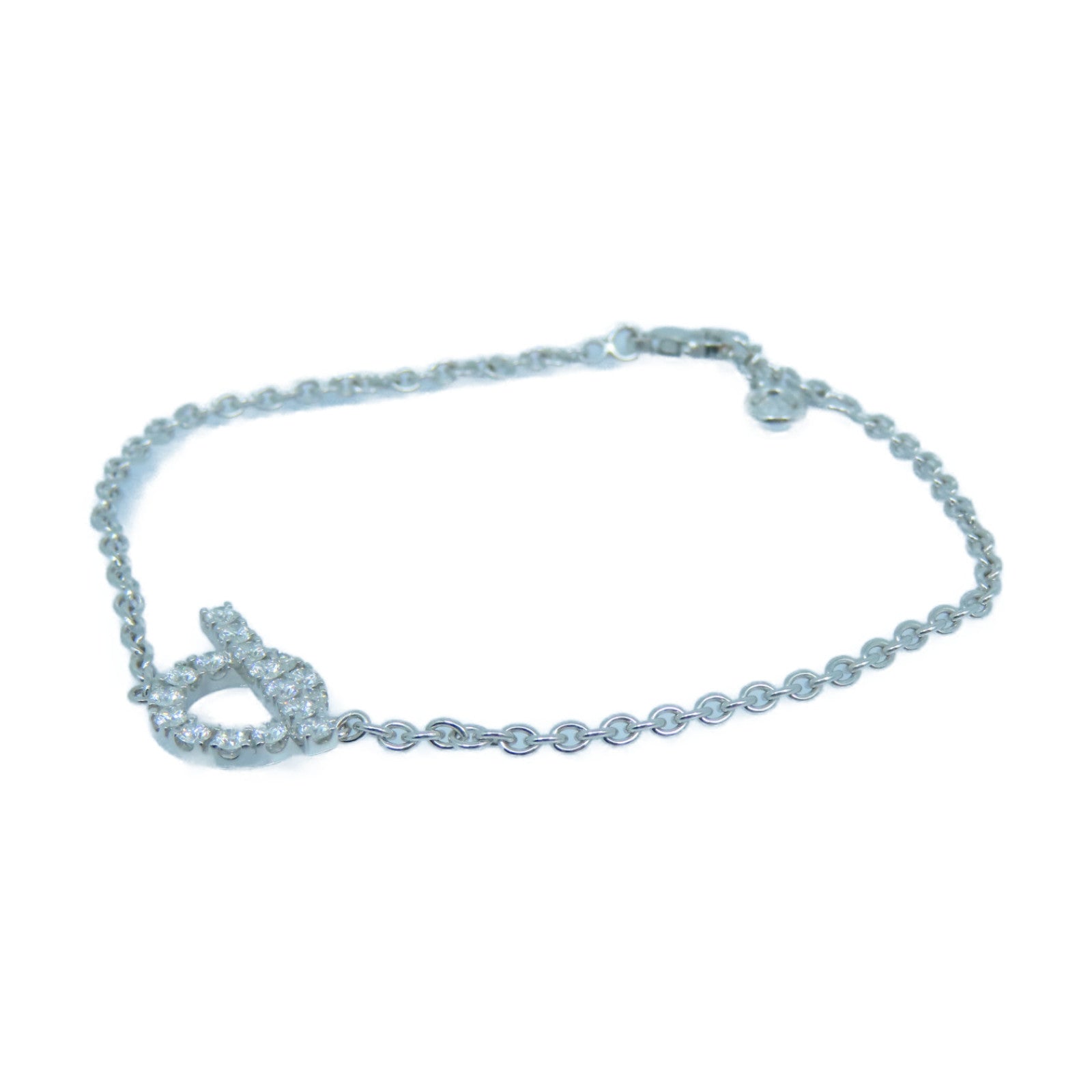 HERMES 18K白金Finesse Bracelet 0.55ct钻石手链