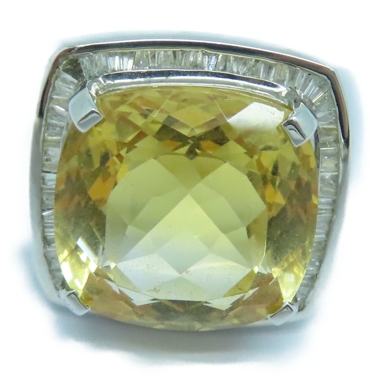 JEWELRY 18K White Gold Crystal Ring Ring US#6.5