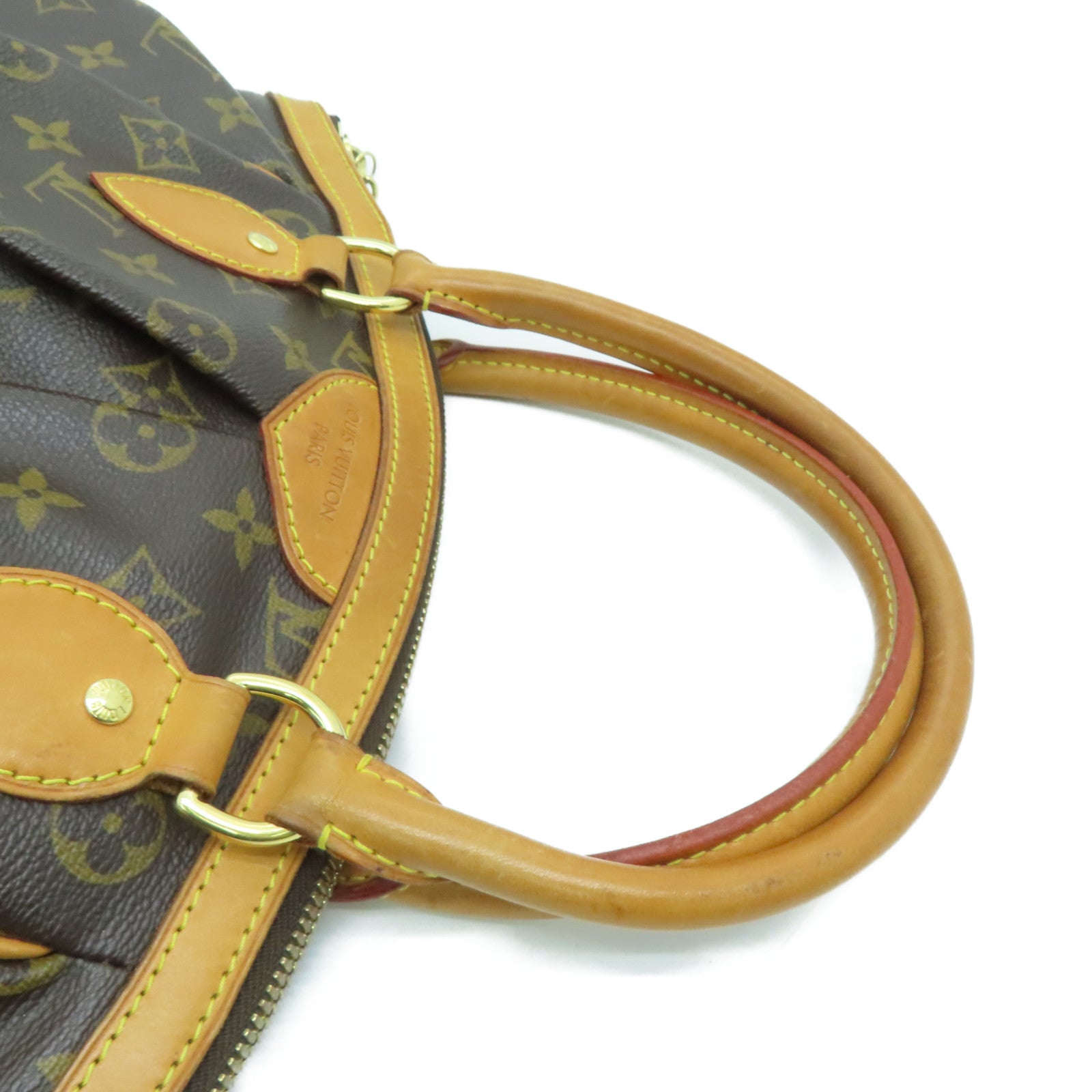 LOUIS VUITTON 【激减优惠】Monogram Tivoli PM金扣手挽袋啡色