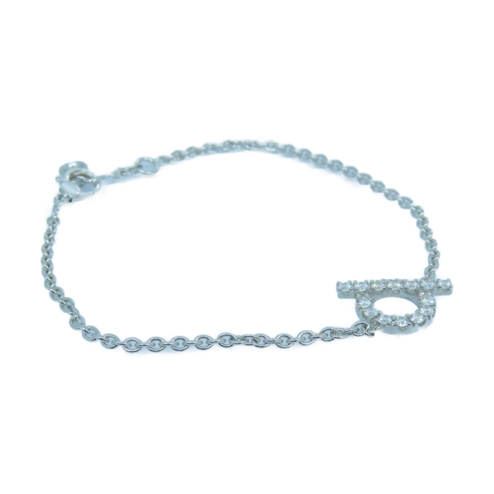 HERMES 18K白金Finesse Bracelet 0.55ct钻石手链