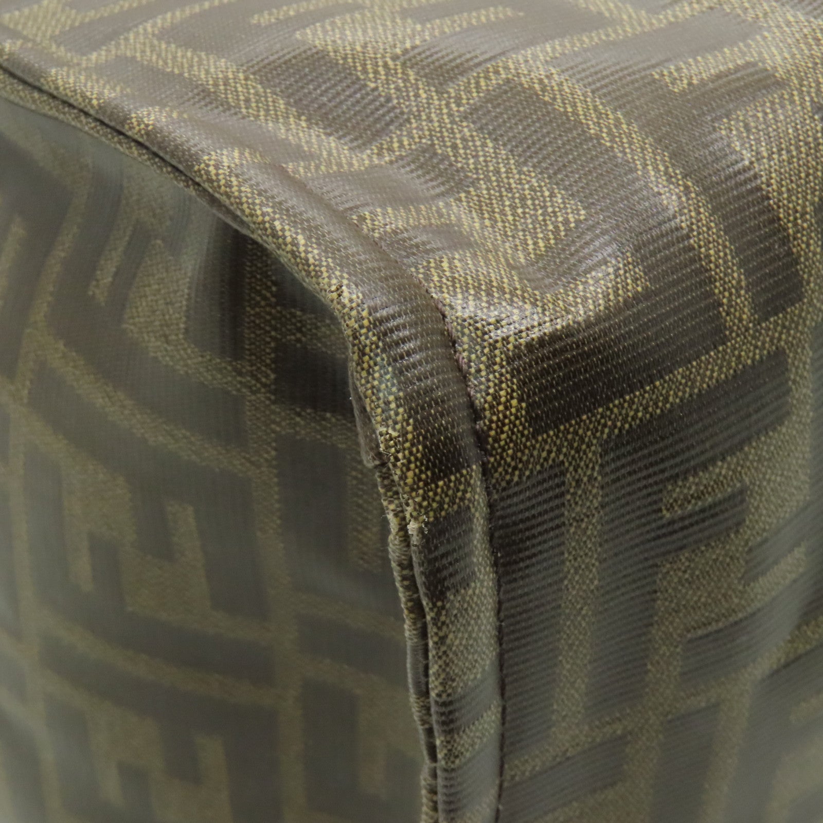 FENDI 塗層帆布Tote Bag金扣手挽袋啡色