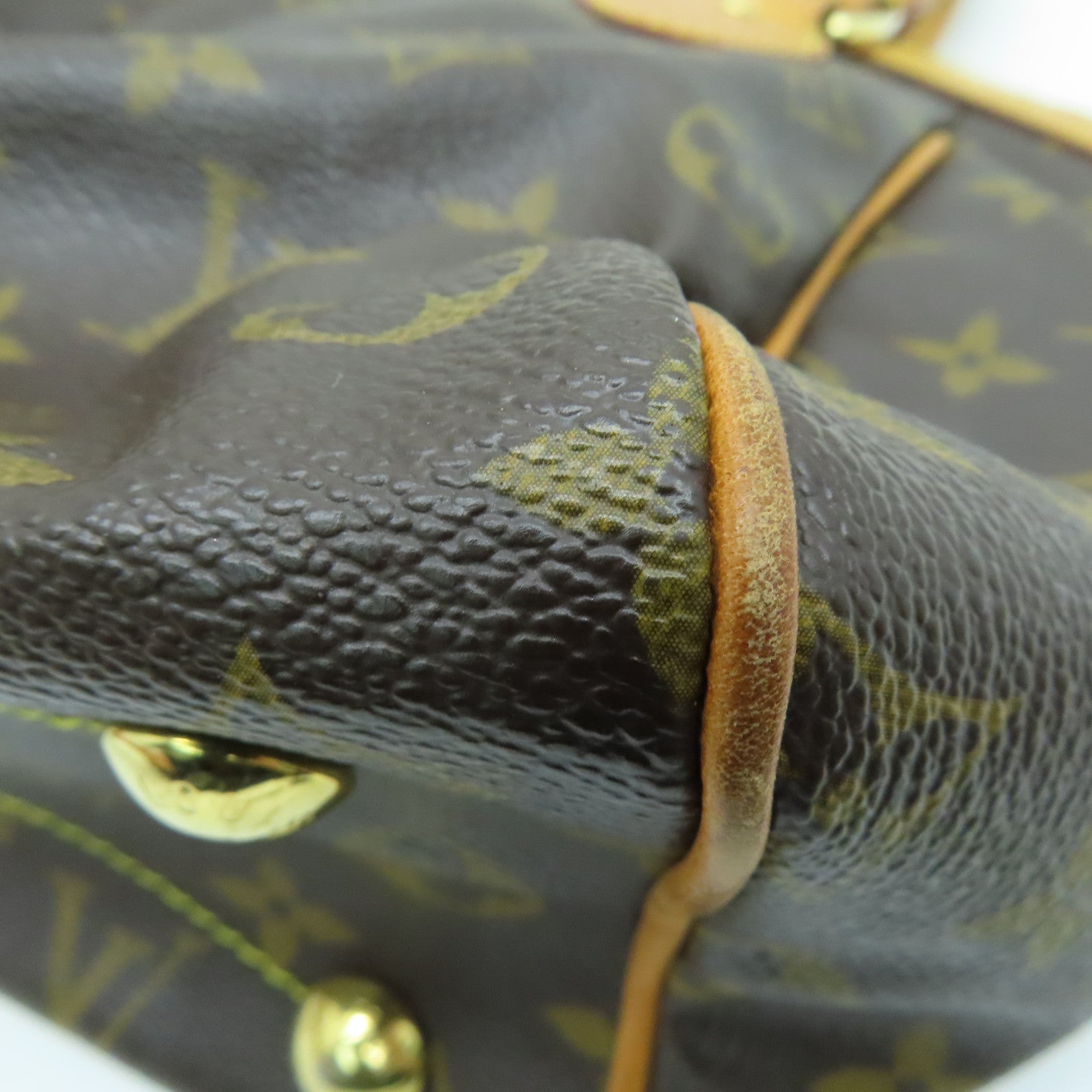 LOUIS VUITTON 【激减优惠】Monogram Tivoli PM金扣手挽袋啡色