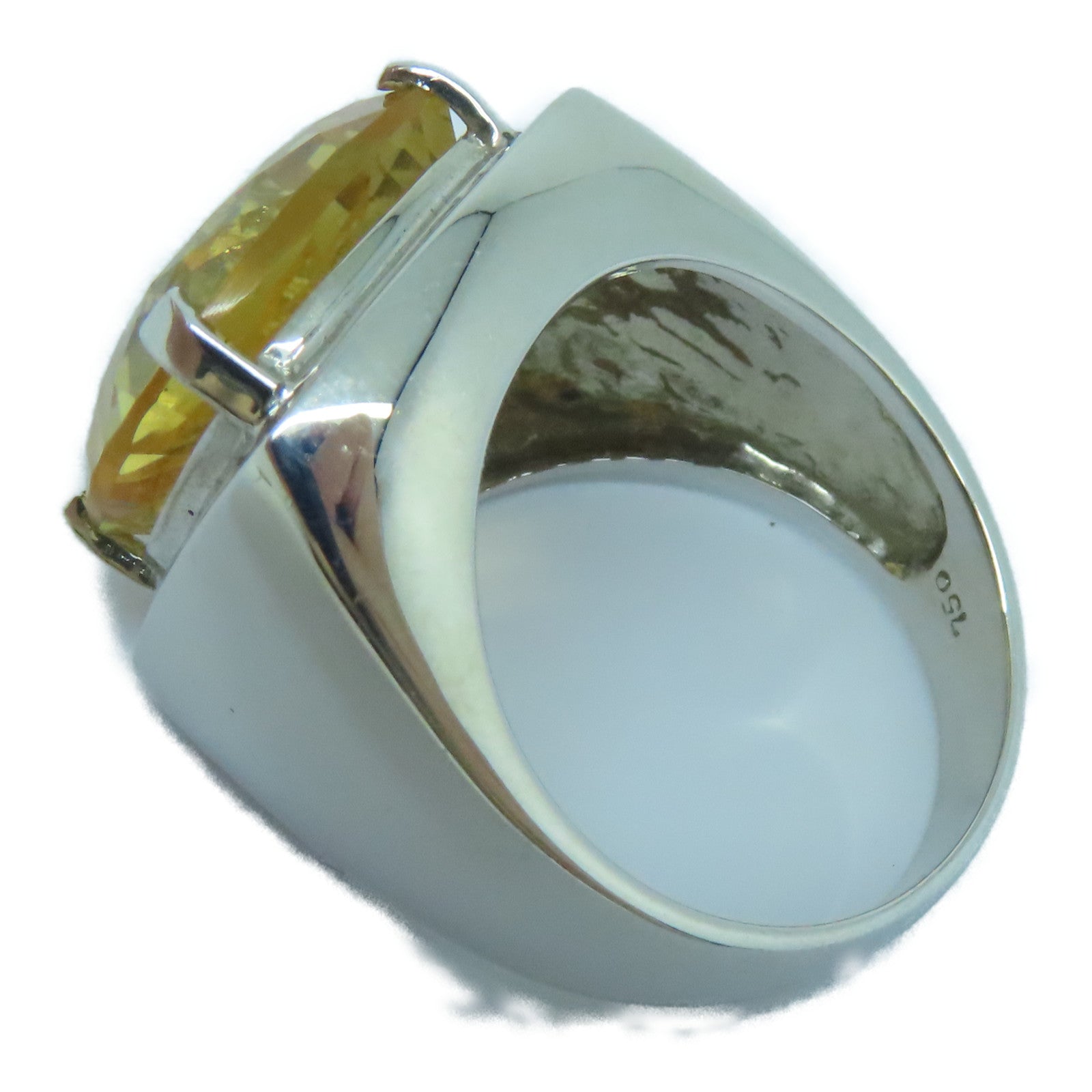 JEWELRY 18K White Gold Crystal Ring Ring US#6.5