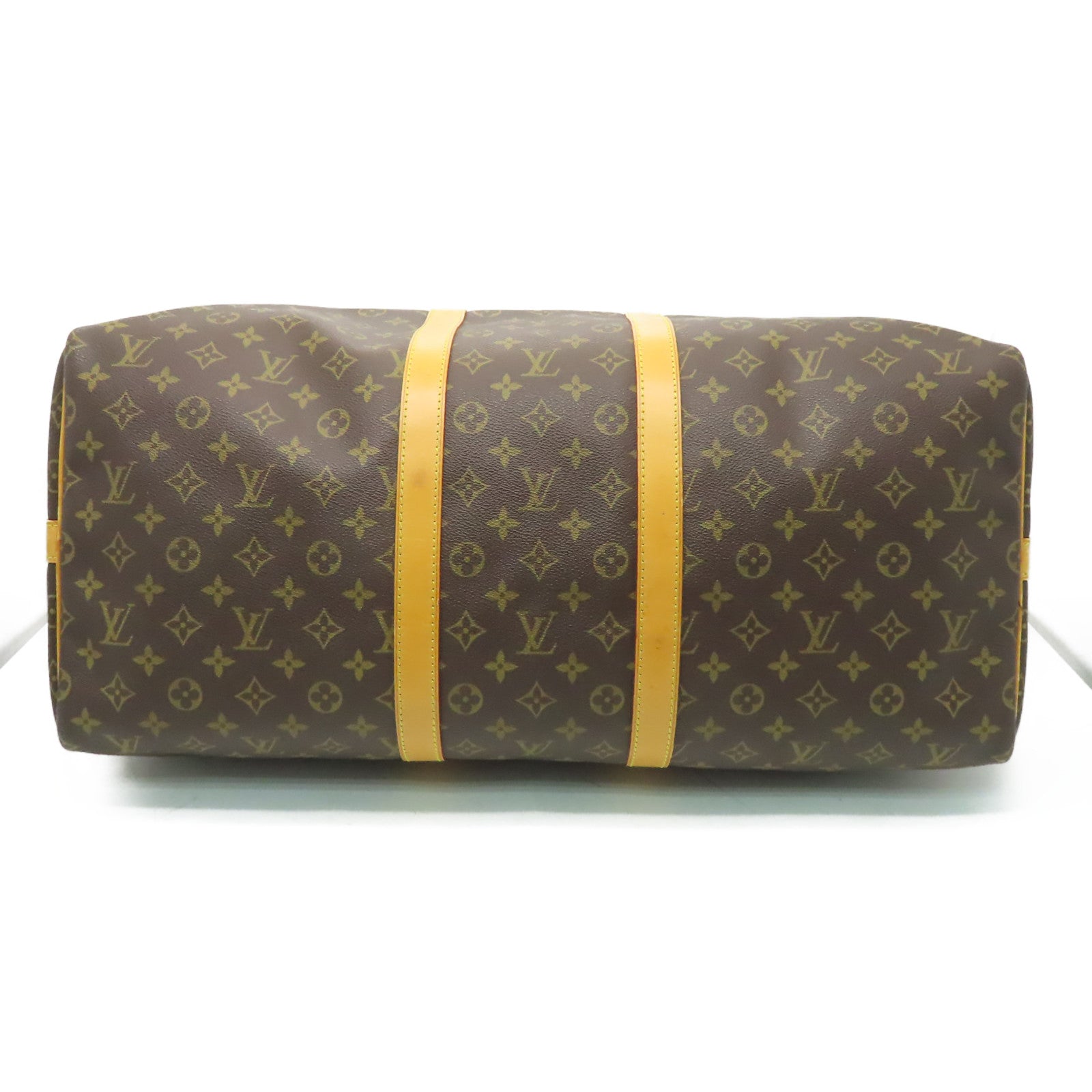 LOUIS VUITTON Monogram Keepall 55 Bandouliere金扣旅行袋啡色