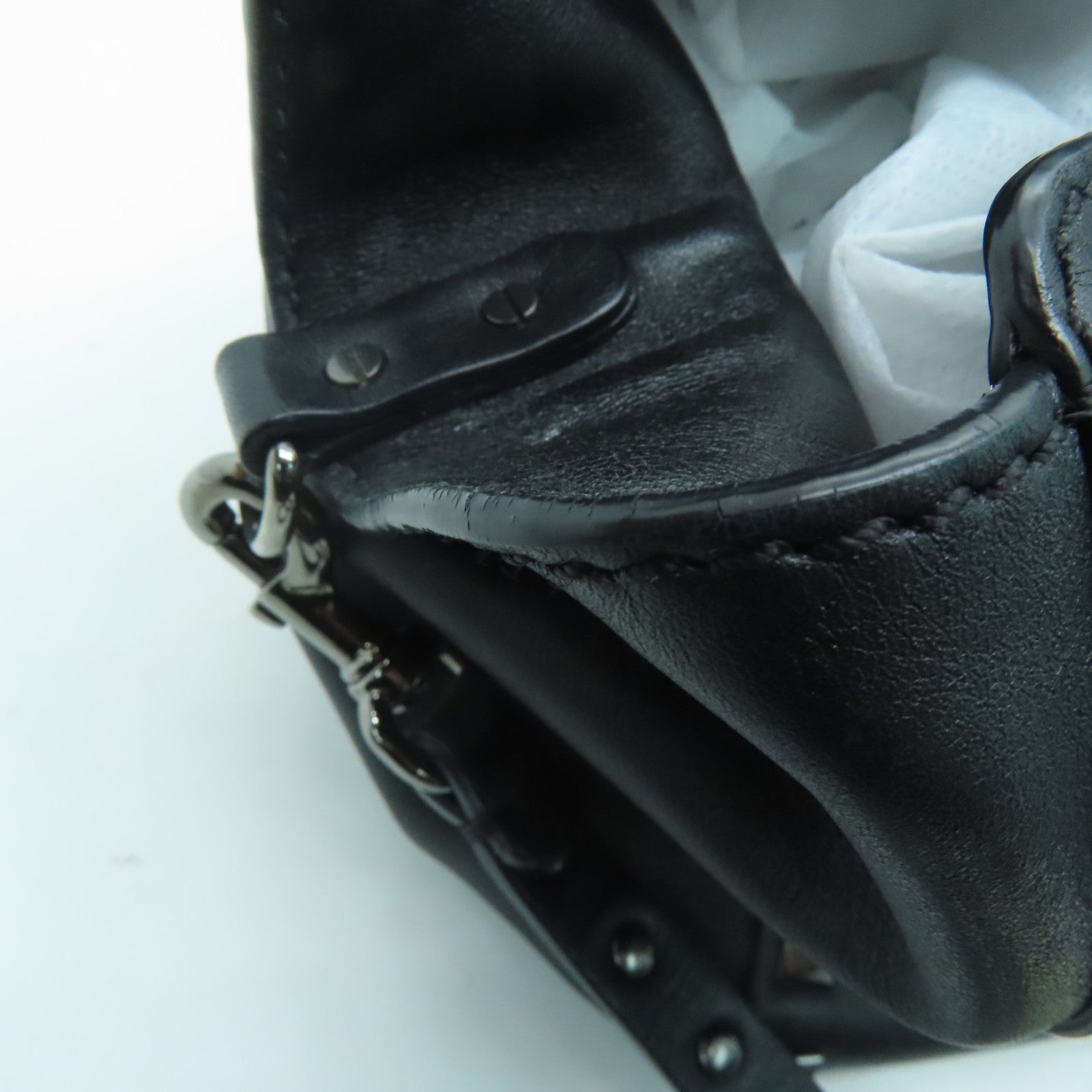 Valentino 牛皮皮革Shoulder Bag手挽肩背两用袋黑色