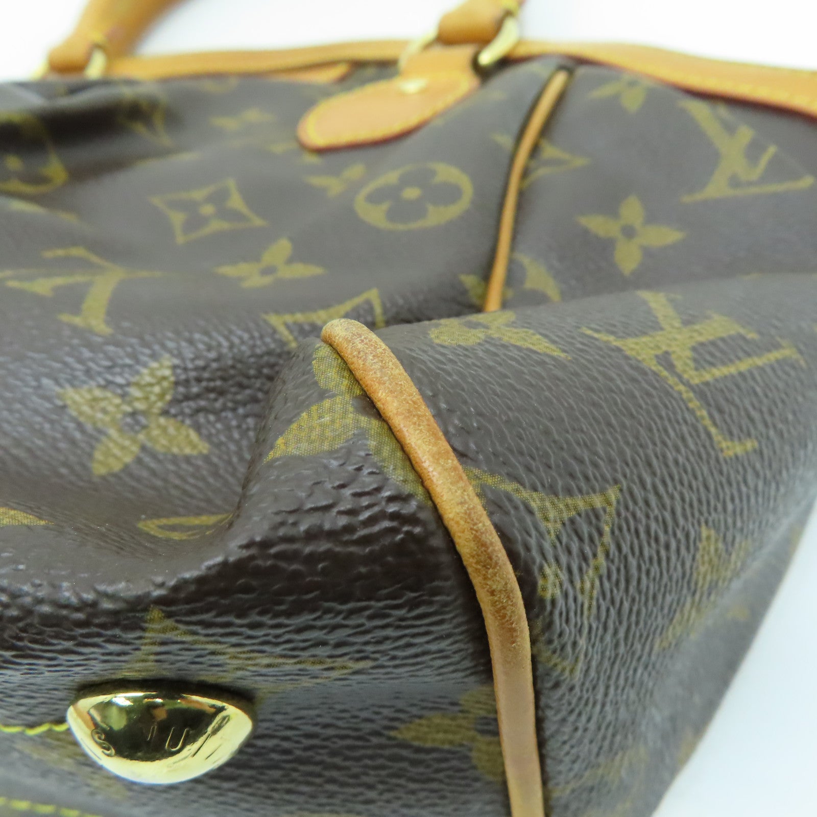 LOUIS VUITTON 【激减优惠】Monogram Tivoli PM金扣手挽袋啡色