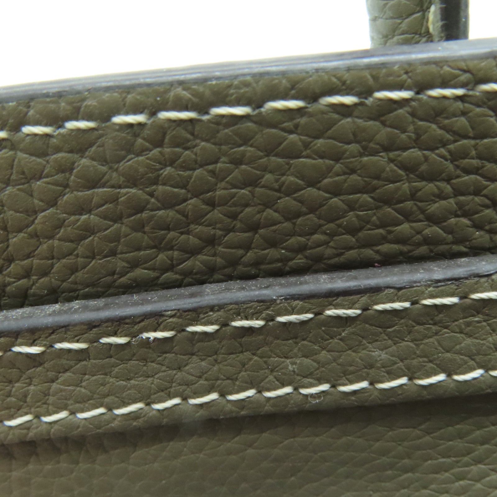 CELINE 【激減優惠】牛皮皮革Nano Luggage銀扣手挽肩背兩用袋灰色