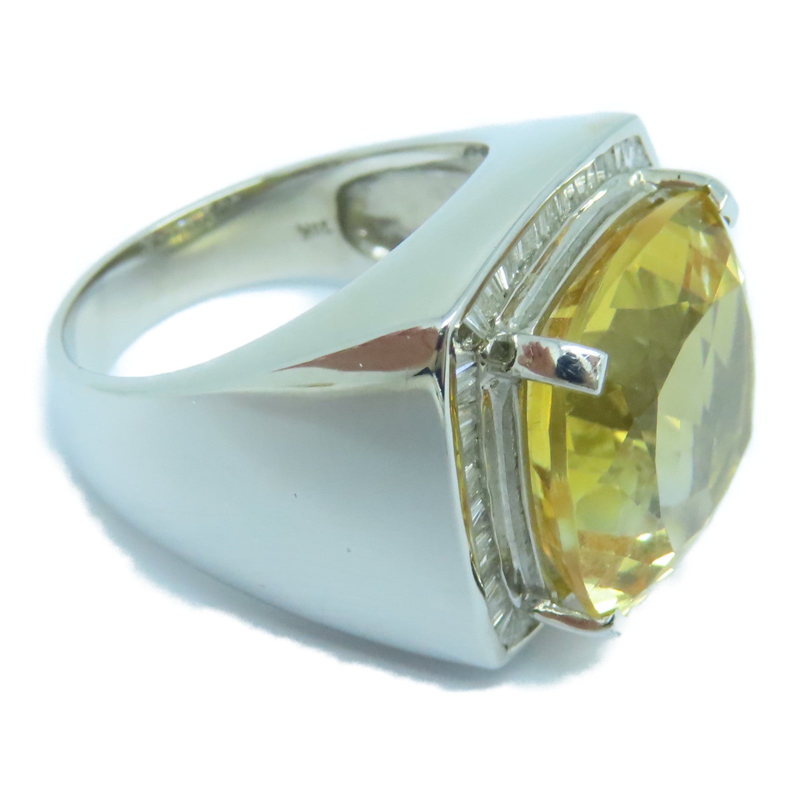 JEWELRY 18K White Gold Crystal Ring Ring US#6.5