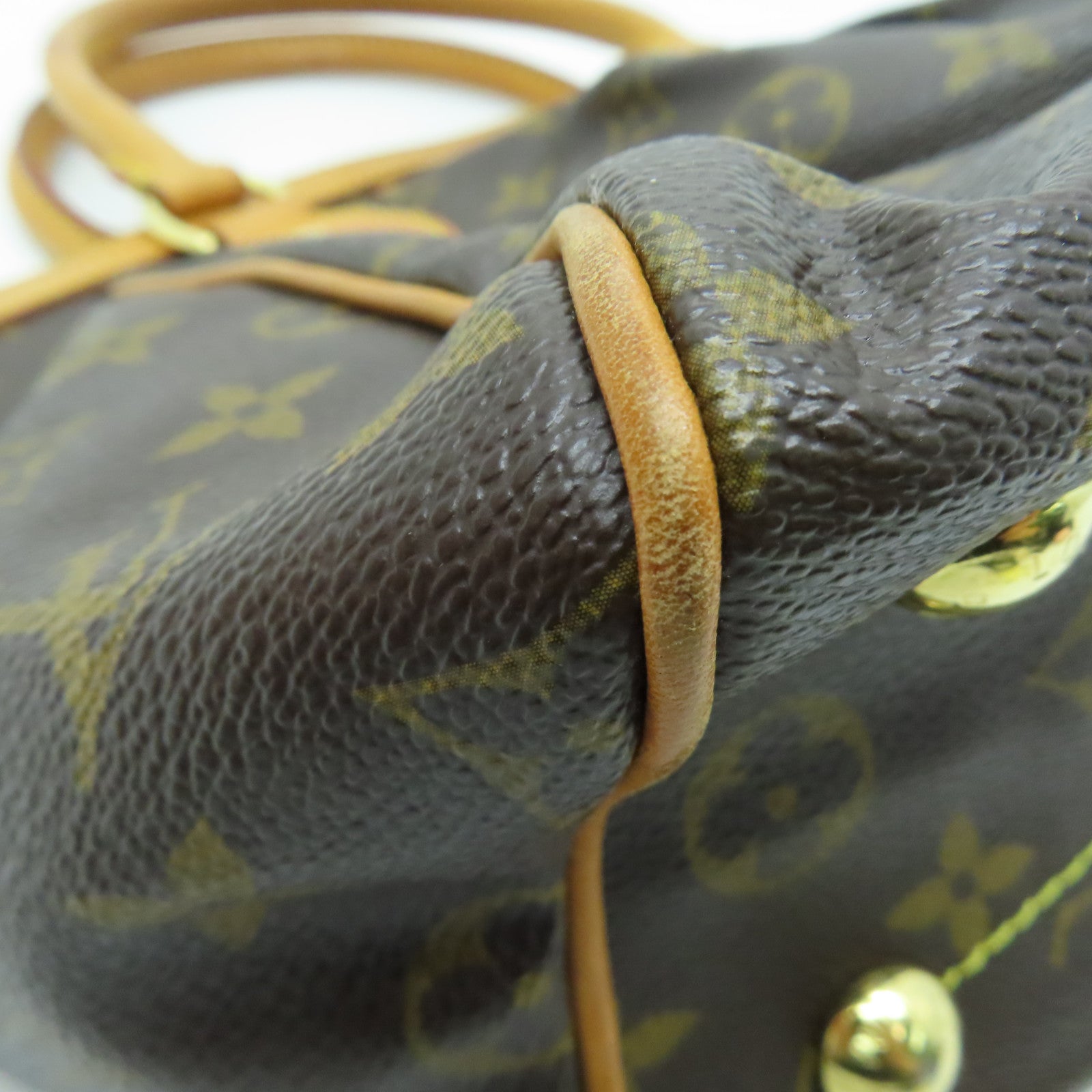 LOUIS VUITTON 【激减优惠】Monogram Tivoli PM金扣手挽袋啡色