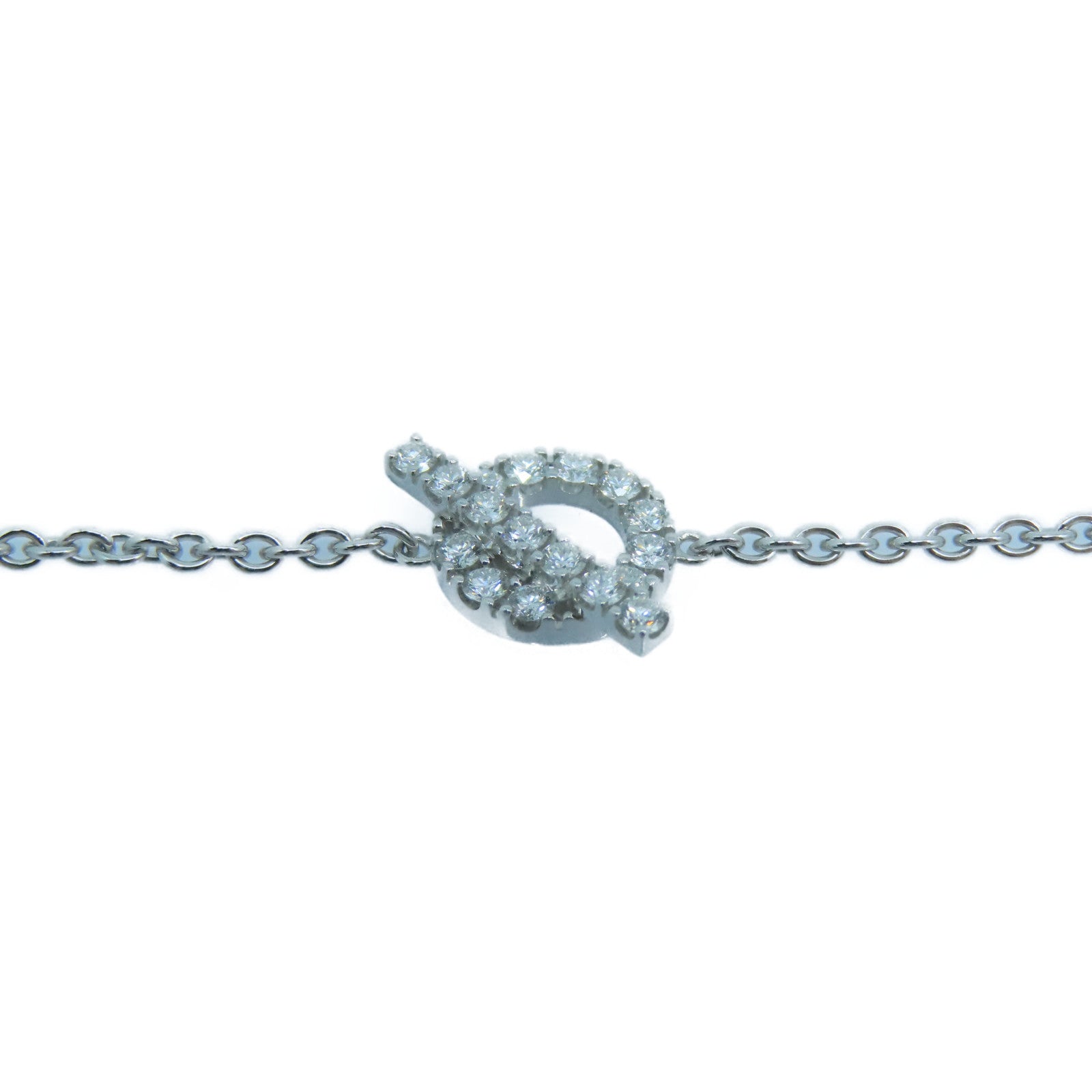 HERMES 18K白金Finesse Bracelet 0.55ct钻石手链