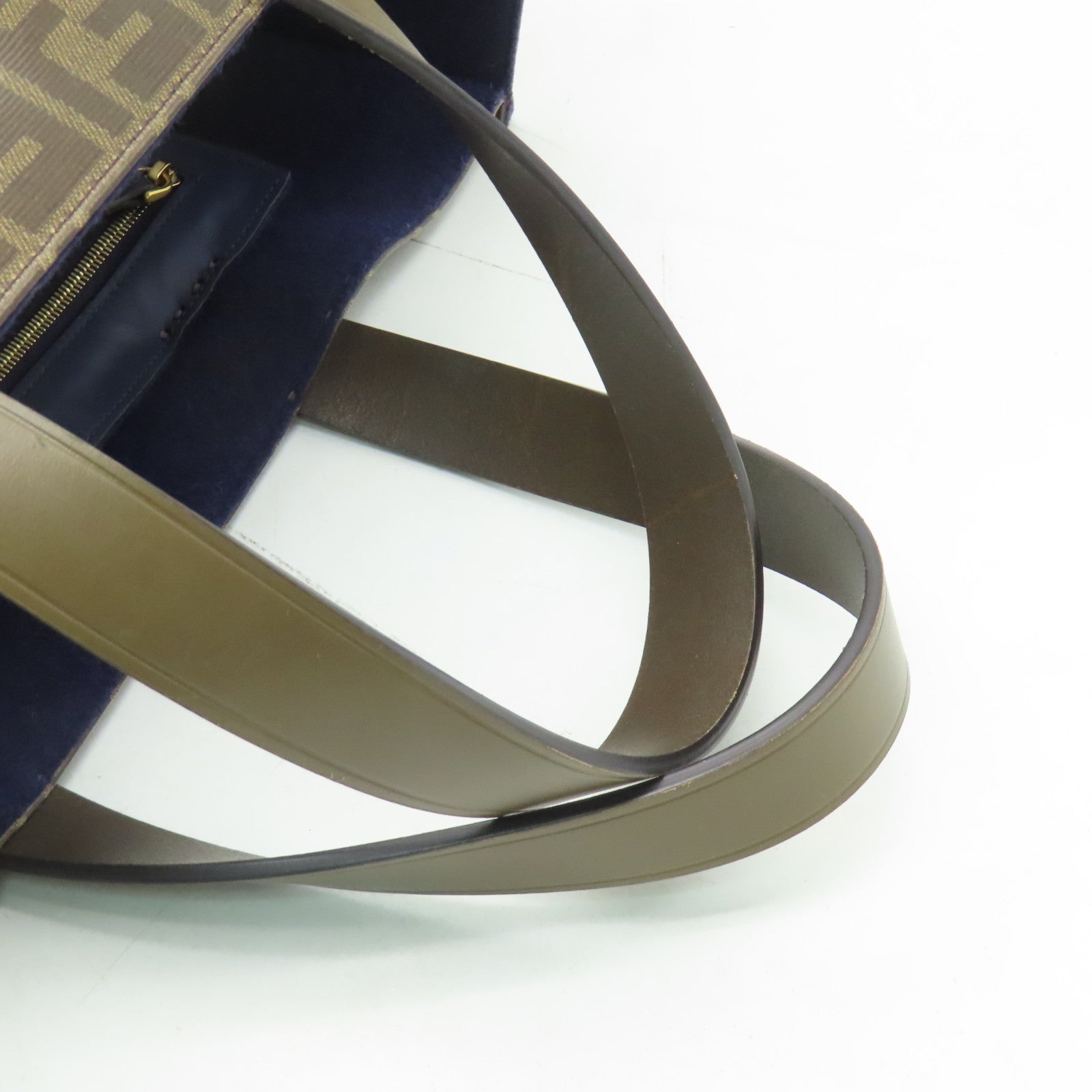 FENDI 塗層帆布Tote Bag金扣手挽袋啡色