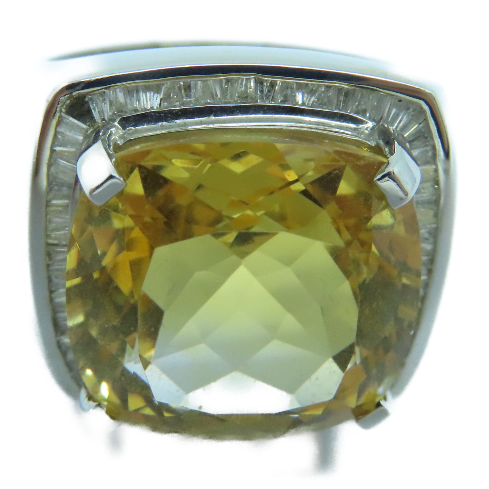 JEWELRY 18K White Gold Crystal Ring Ring US#6.5