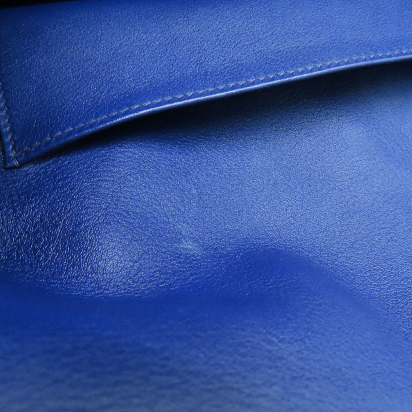 HERMES 【Sharp Discount】Evercolor Leather Toolbox 26 Silver Buckle Handle Shoulder Back Dual-purpose Bag Blue