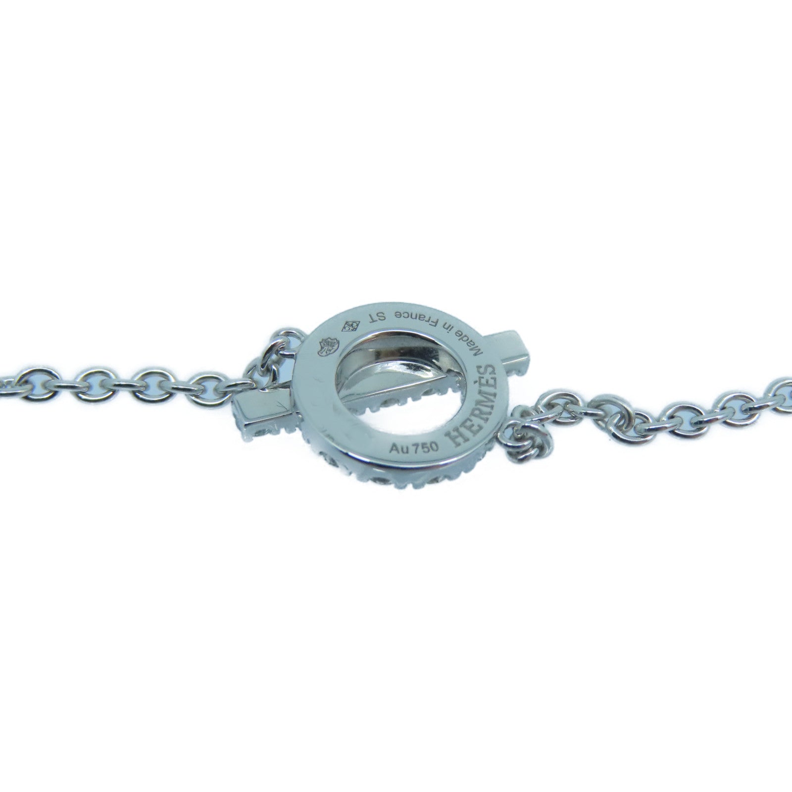 HERMES 18K白金Finesse Bracelet 0.55ct钻石手链