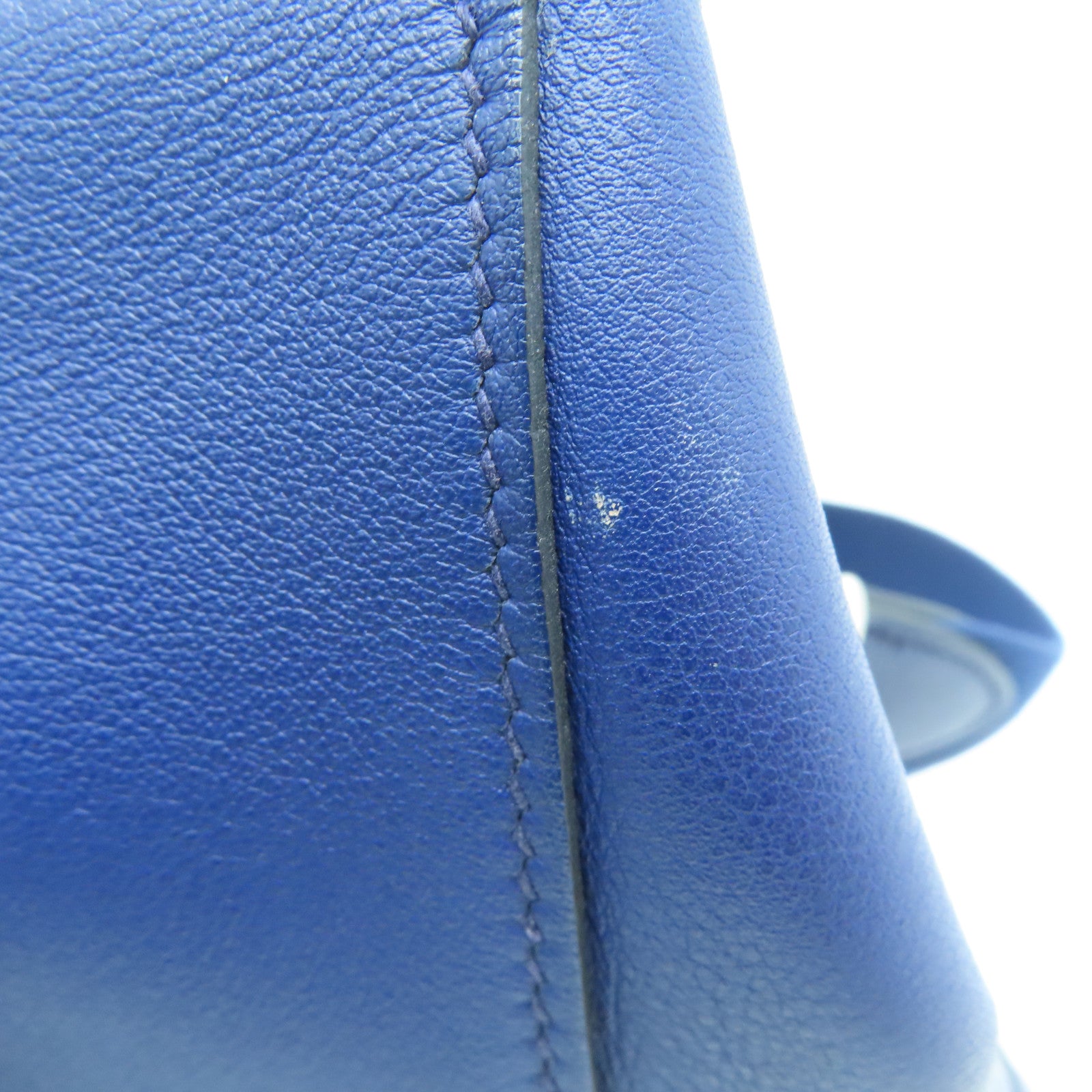 HERMES 【Sharp Discount】Evercolor Leather Toolbox 26 Silver Buckle Handle Shoulder Back Dual-purpose Bag Blue