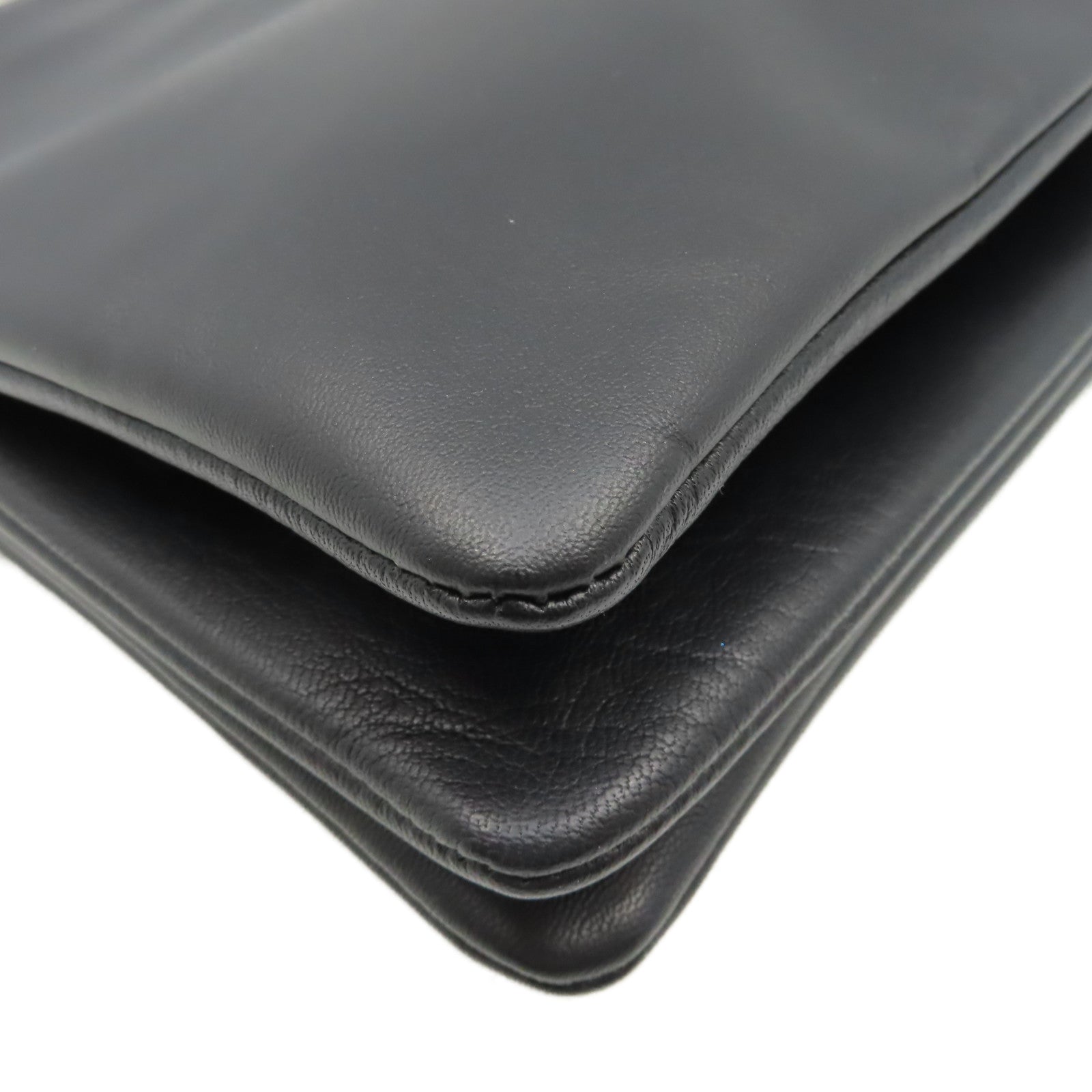 CELINE 羊皮皮革Trio Shoulder Bag肩背袋黑色