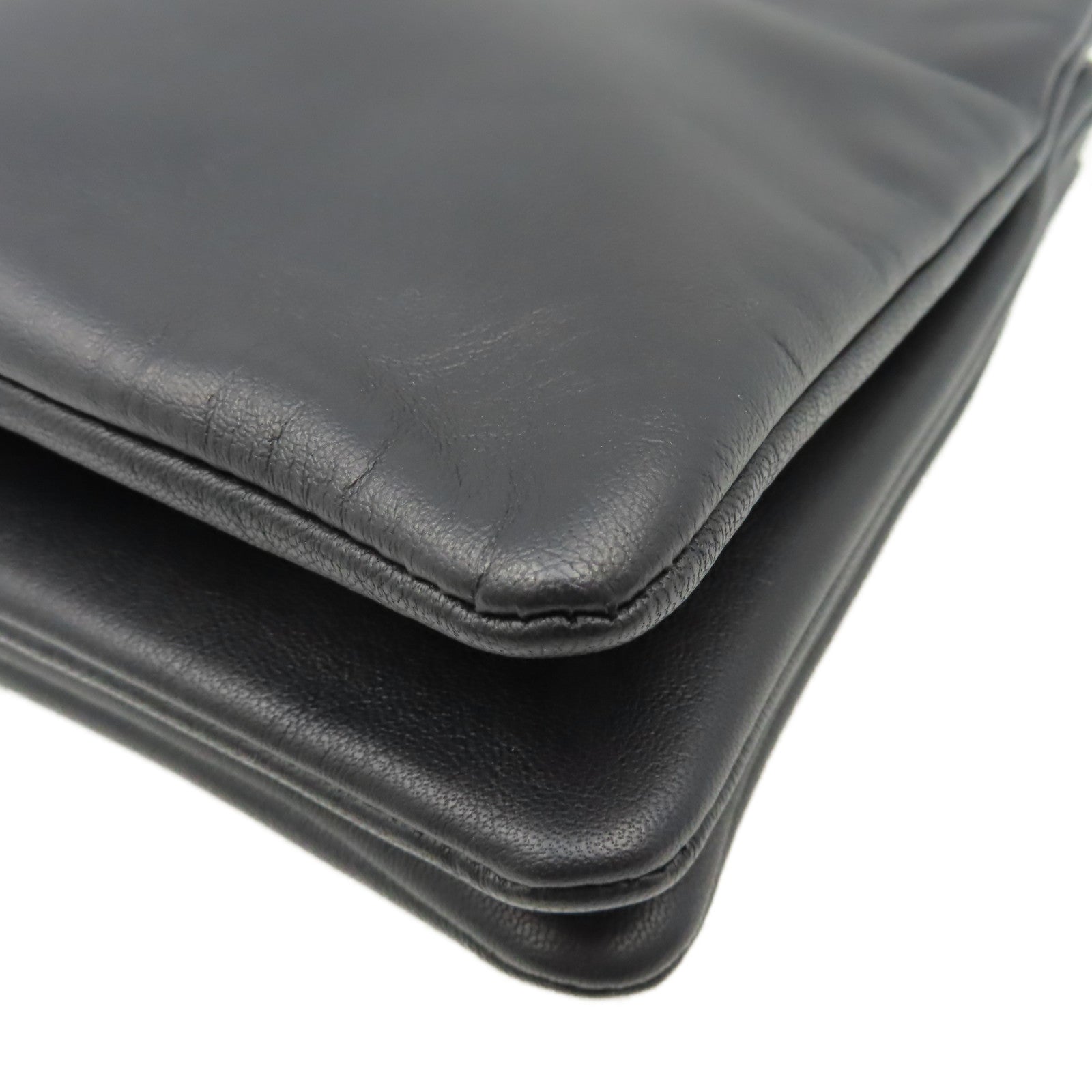 CELINE 羊皮皮革Trio Shoulder Bag肩背袋黑色