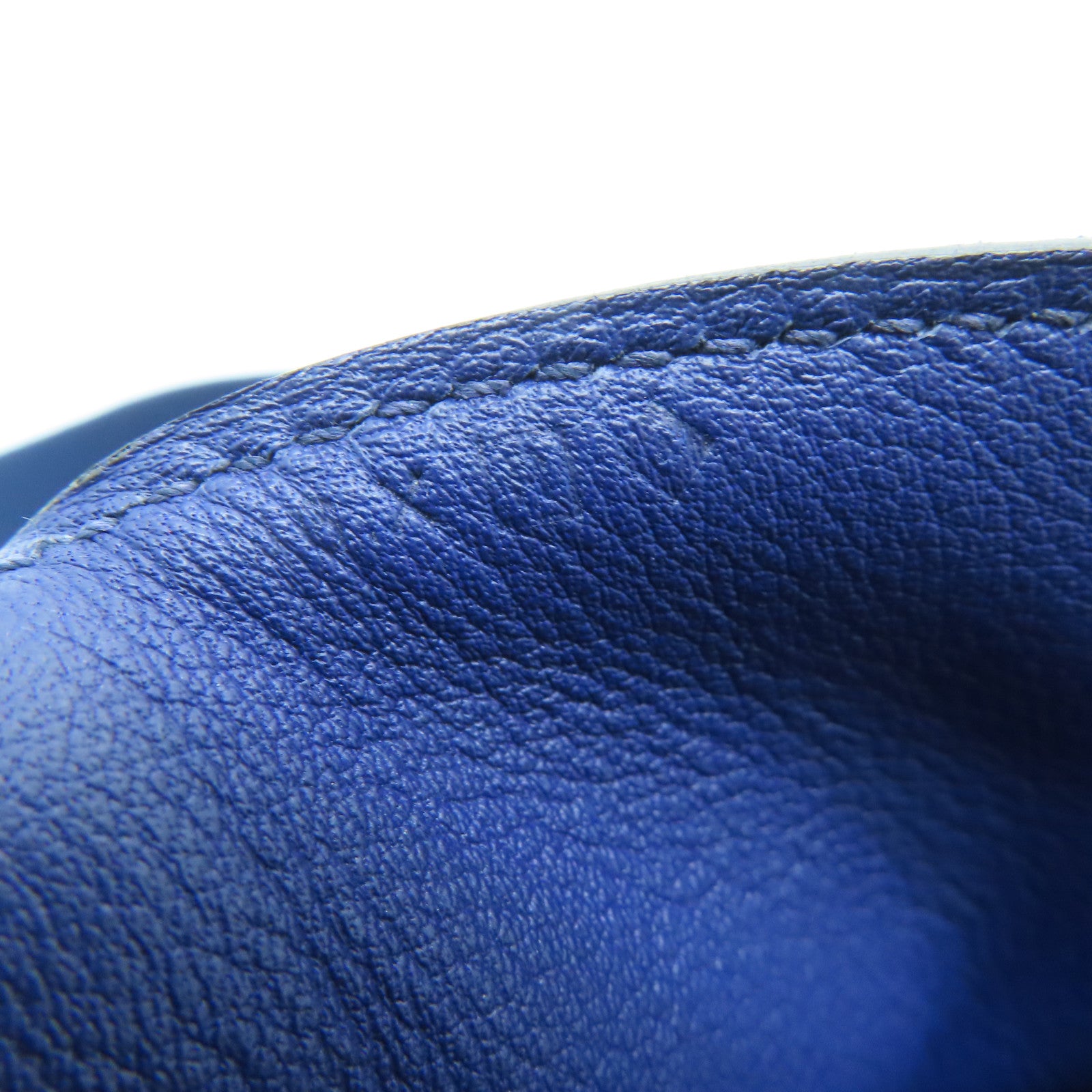 HERMES 【Sharp Discount】Evercolor Leather Toolbox 26 Silver Buckle Handle Shoulder Back Dual-purpose Bag Blue