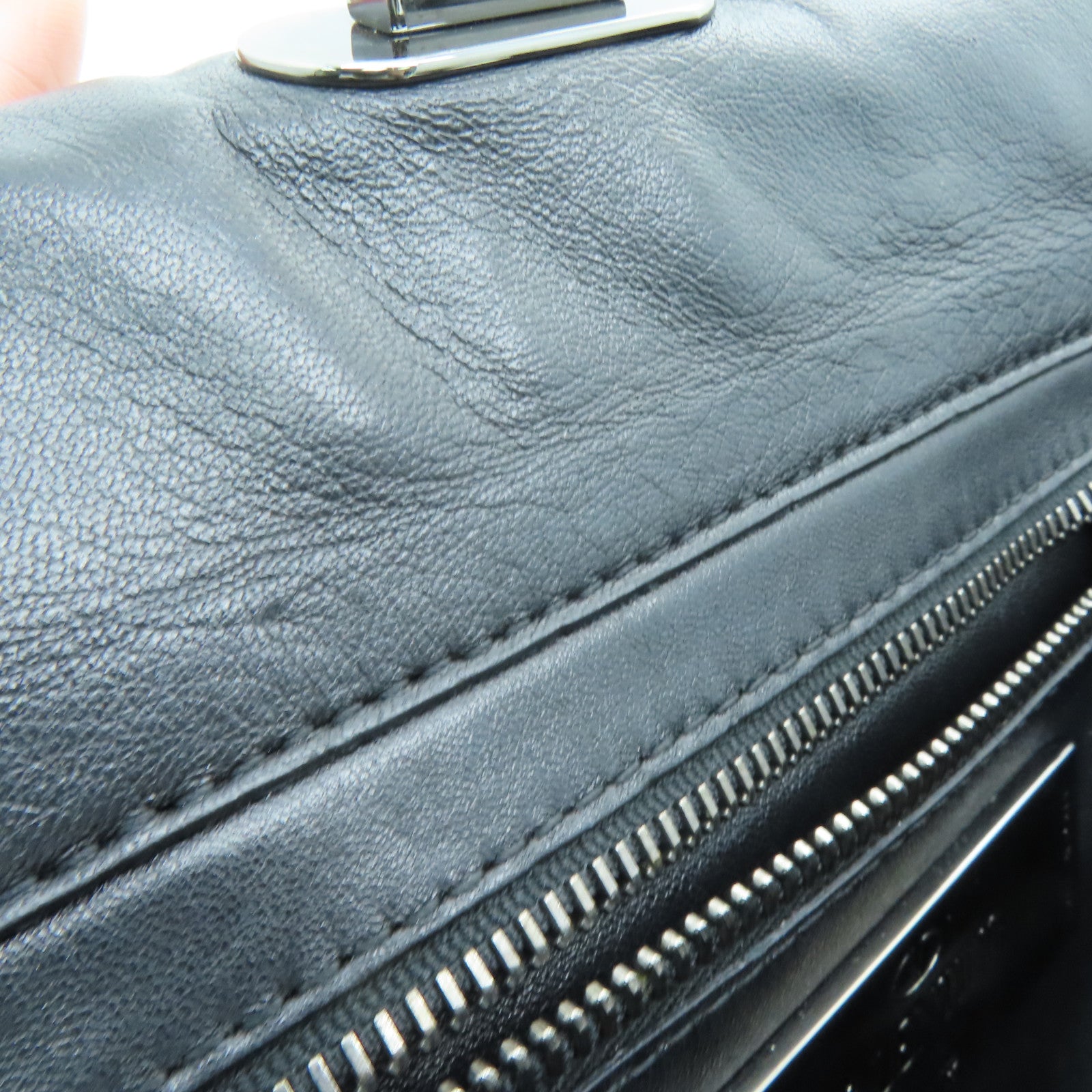 Valentino 牛皮皮革Shoulder Bag手挽肩背两用袋黑色