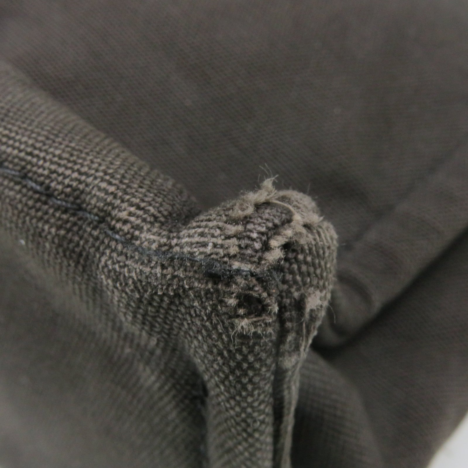 HERMES Canvas Tote Bag Silver Buckle Handle Bag Black