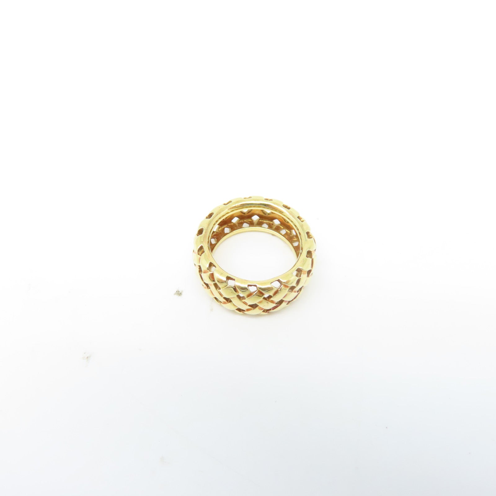 TIFFANY＆CO 【激減優惠】18K黃金Basket Weave戒指US#5