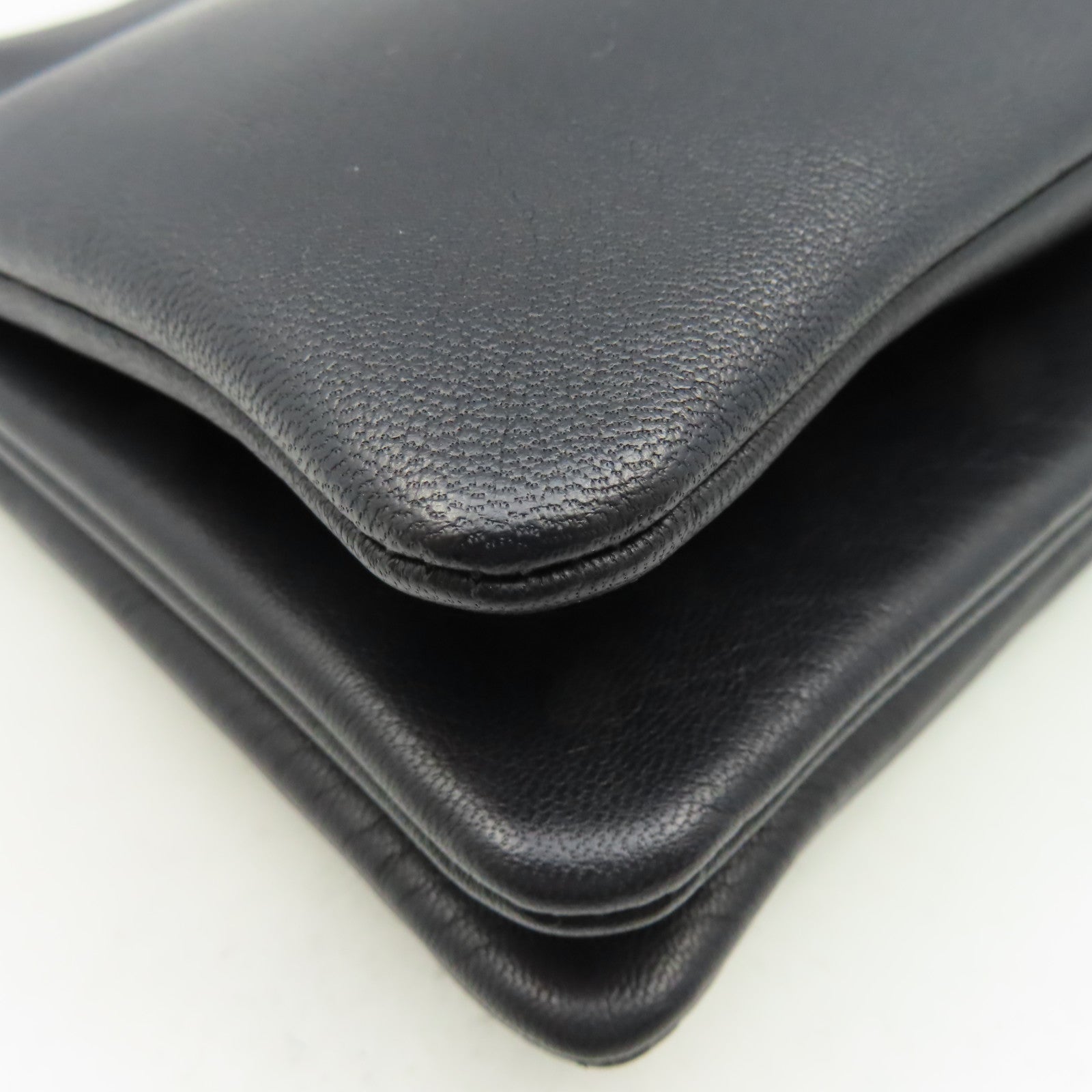 CELINE 羊皮皮革Trio Shoulder Bag肩背袋黑色