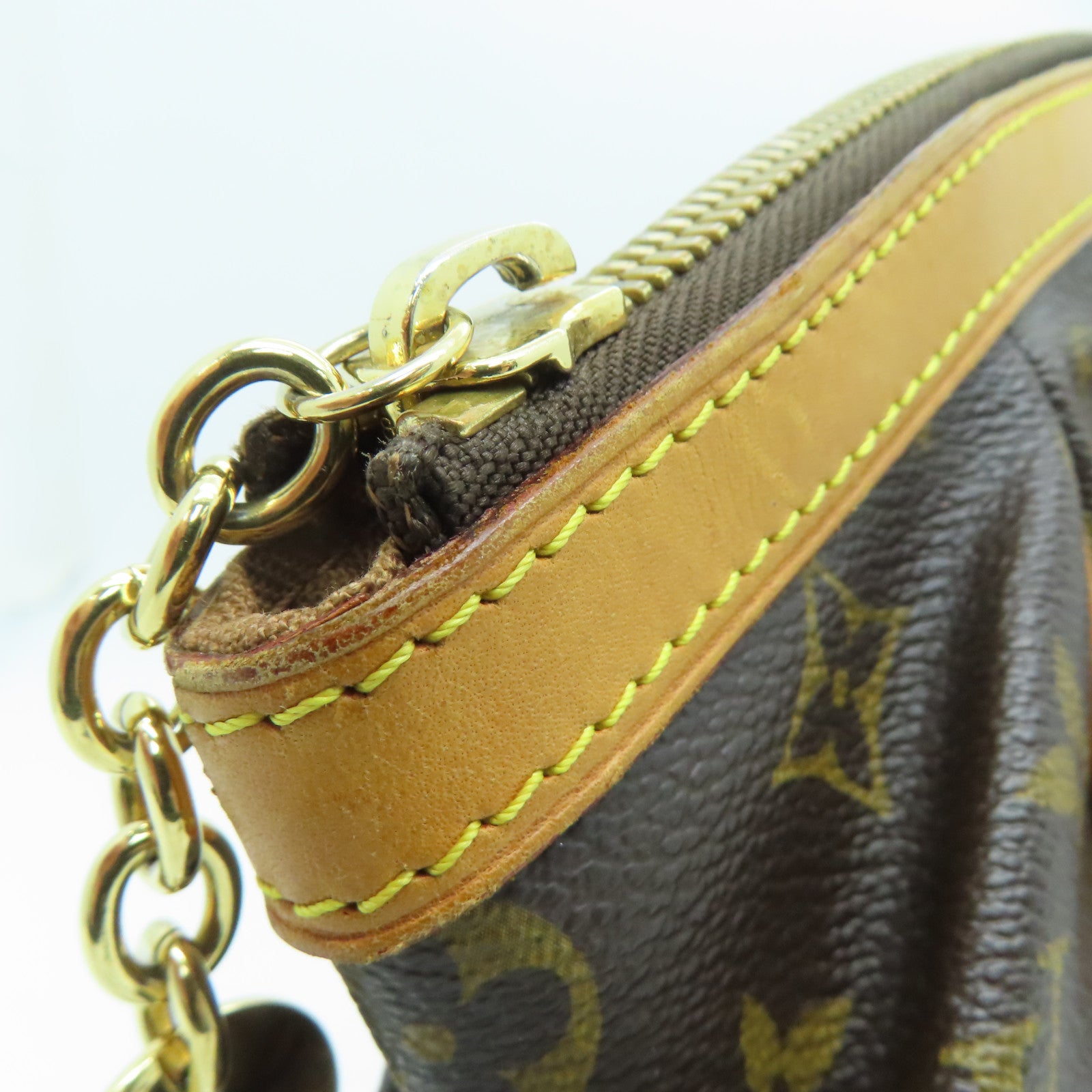 LOUIS VUITTON 【激减优惠】Monogram Tivoli PM金扣手挽袋啡色