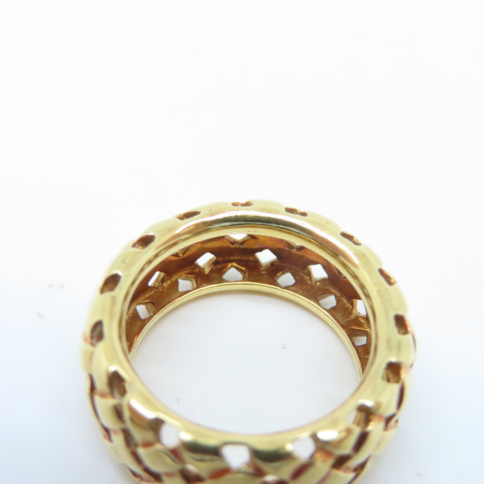 TIFFANY＆CO 【激減優惠】18K黃金Basket Weave戒指US#5
