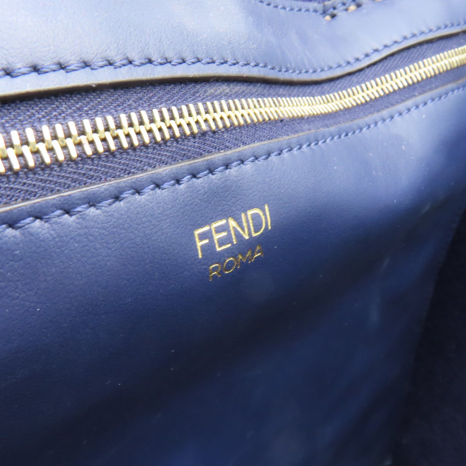 FENDI 塗層帆布Tote Bag金扣手挽袋啡色