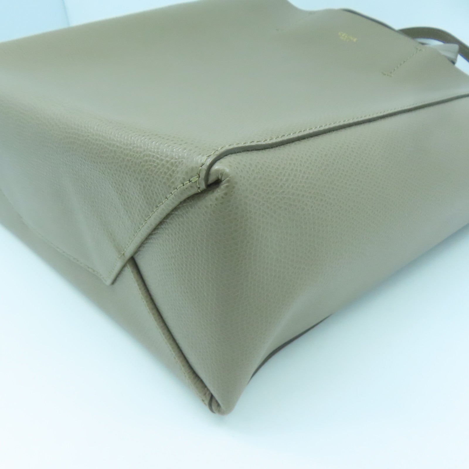 CELINE 牛皮皮革Small Cabag金扣手挽肩背两用袋灰色