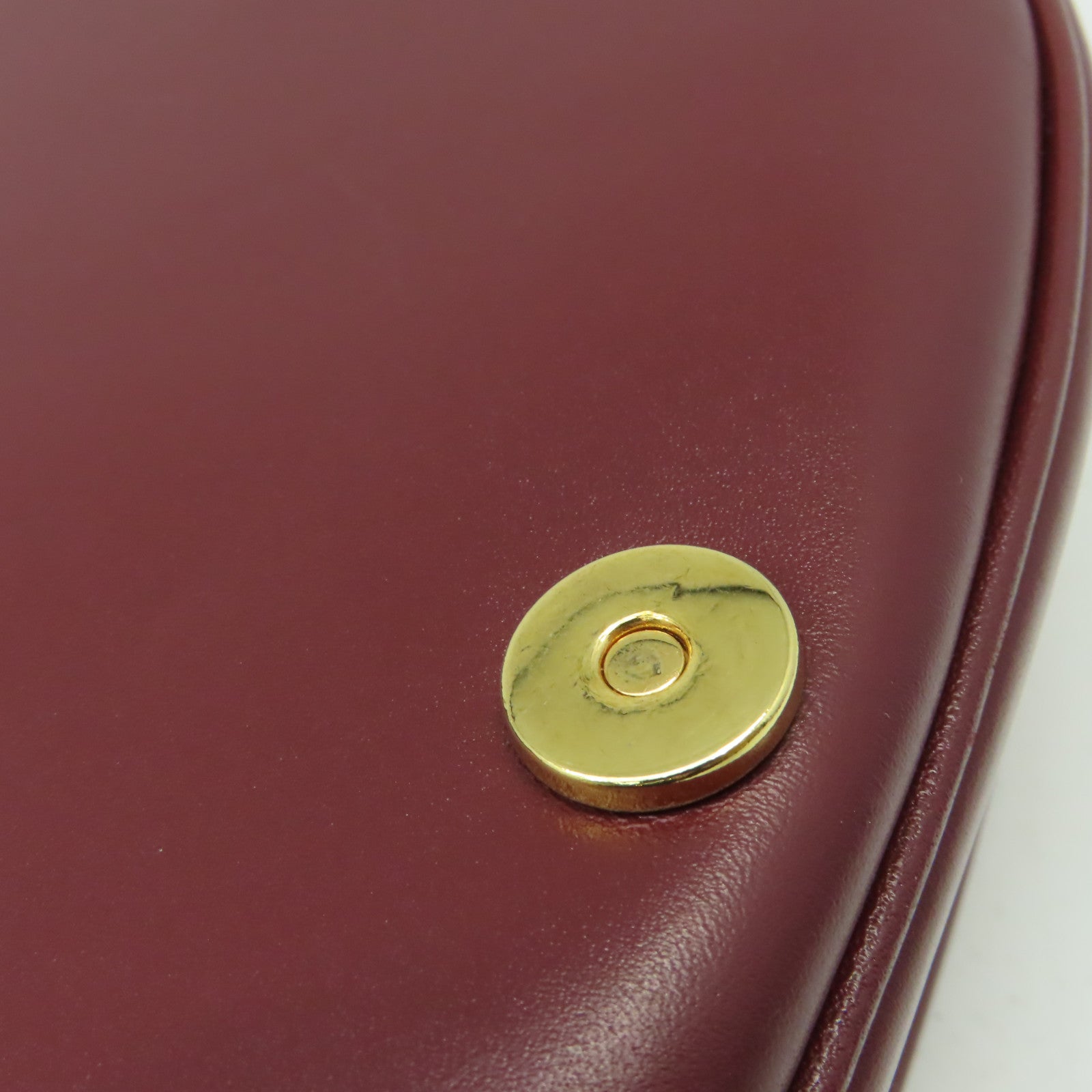 Dior 牛皮皮革Bobby Shoulder Bag金扣肩背袋酒紅色