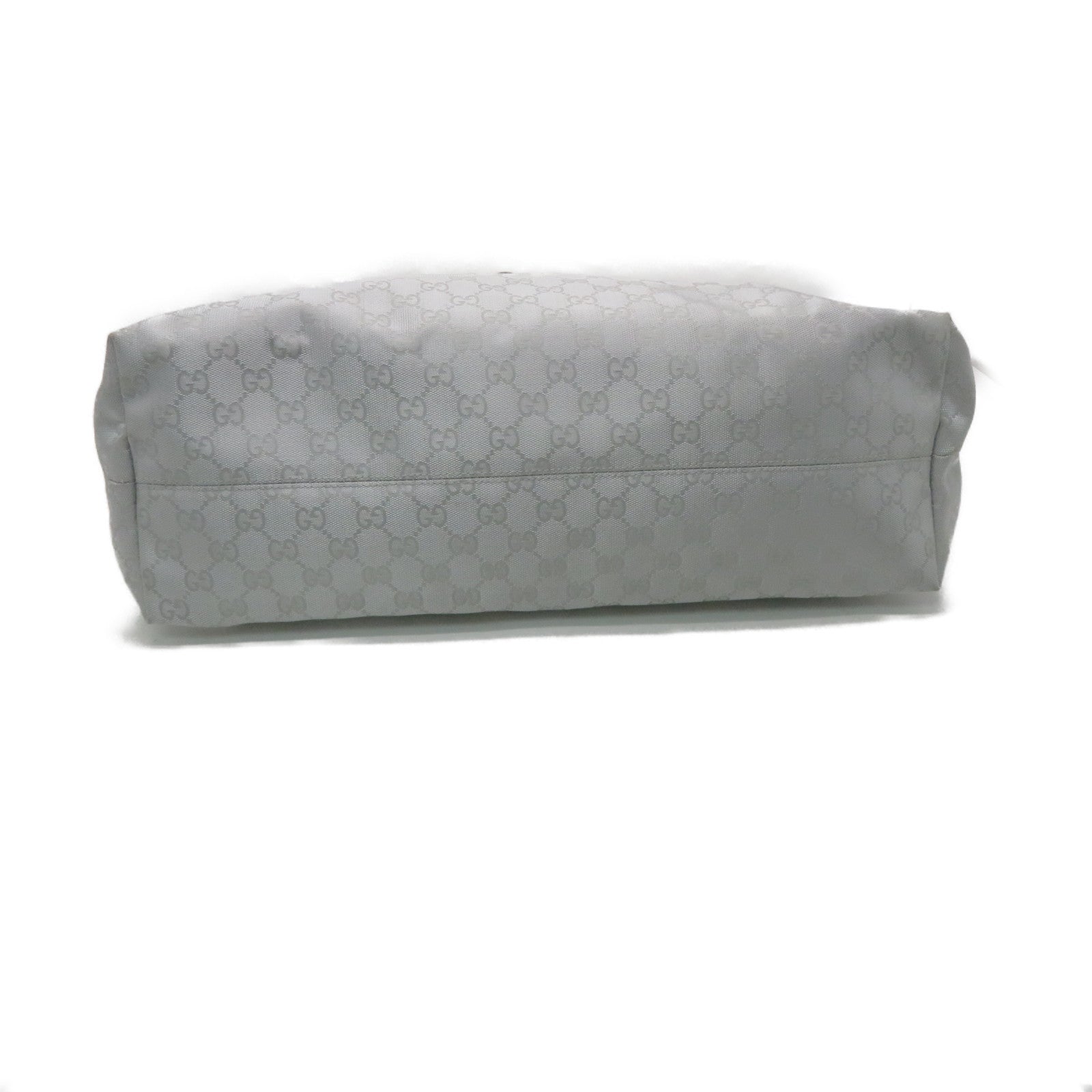 GUCCI 塗層帆布2Way Tote Bag手挽肩背兩用袋銀色