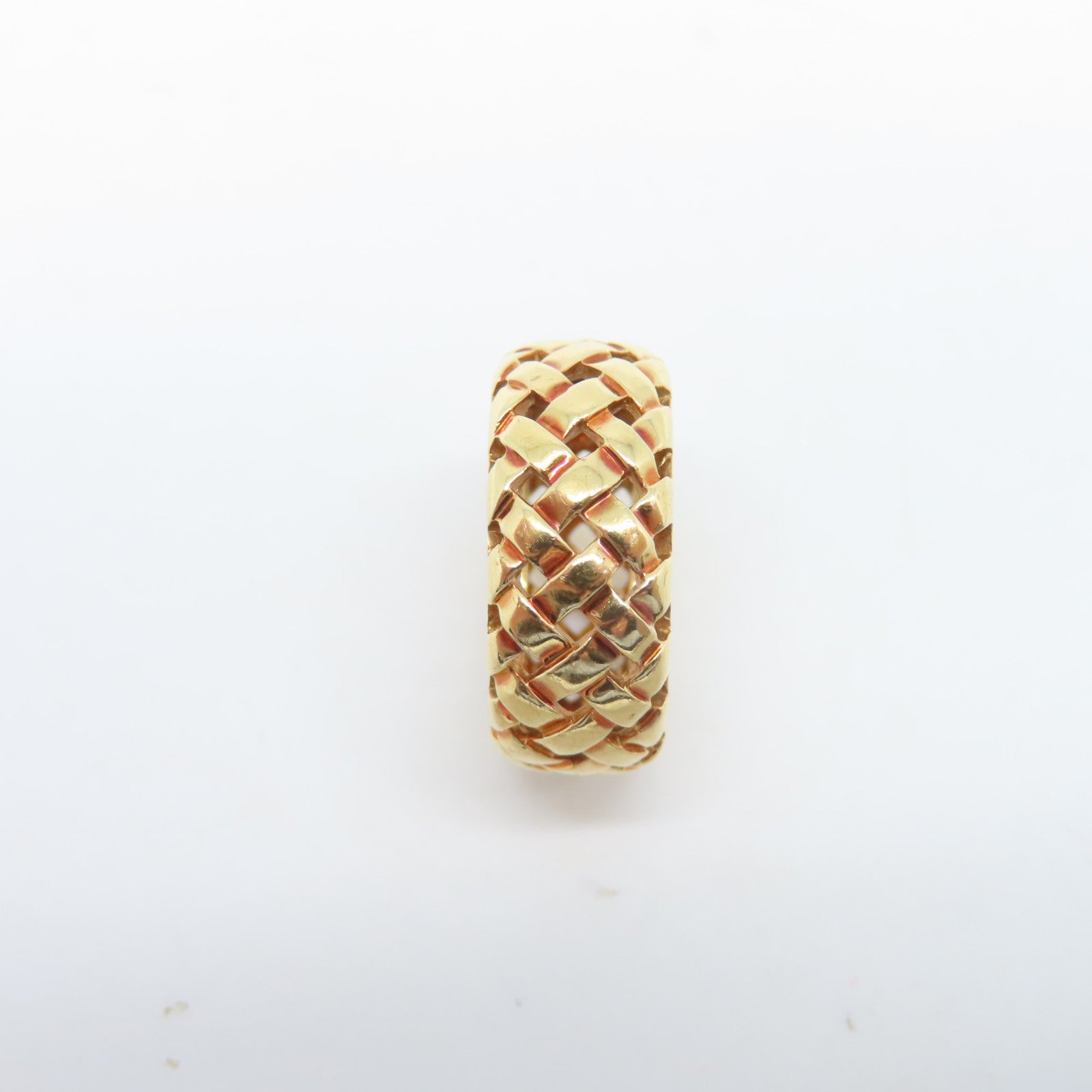 TIFFANY＆CO 【激減優惠】18K黃金Basket Weave戒指US#5