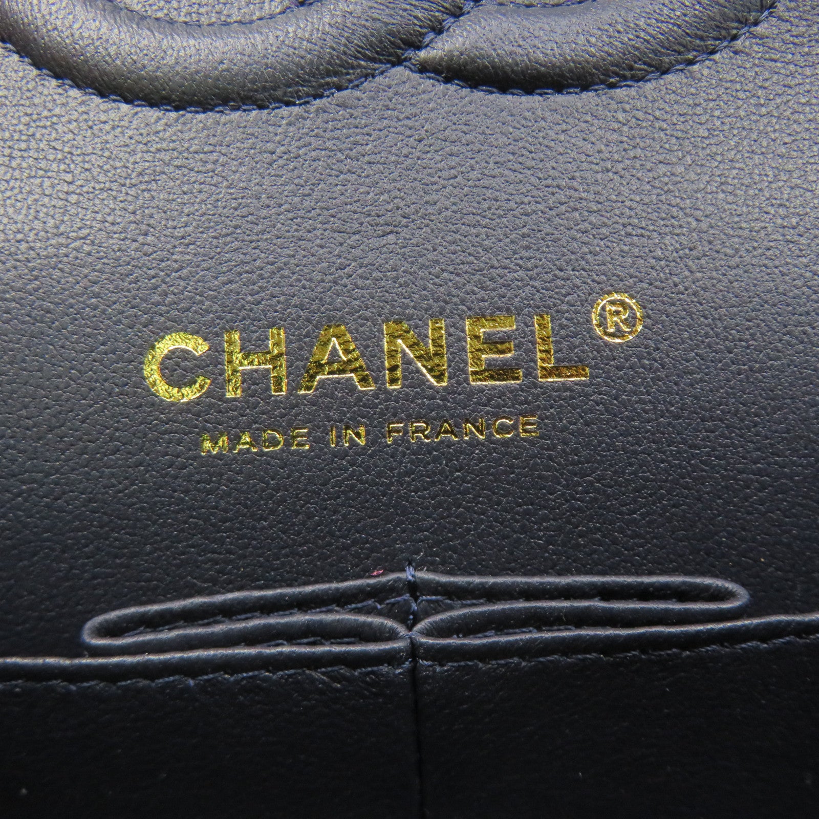 CHANEL 菱格羊皮皮革Classic Chain Shoulder Bag金扣链带肩背袋宝蓝色