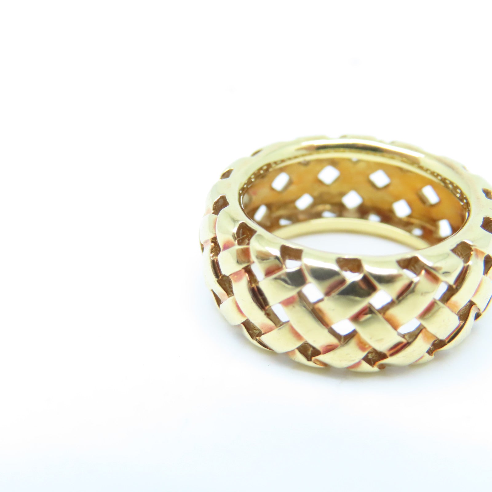 TIFFANY＆CO 【激減優惠】18K黃金Basket Weave戒指US#5