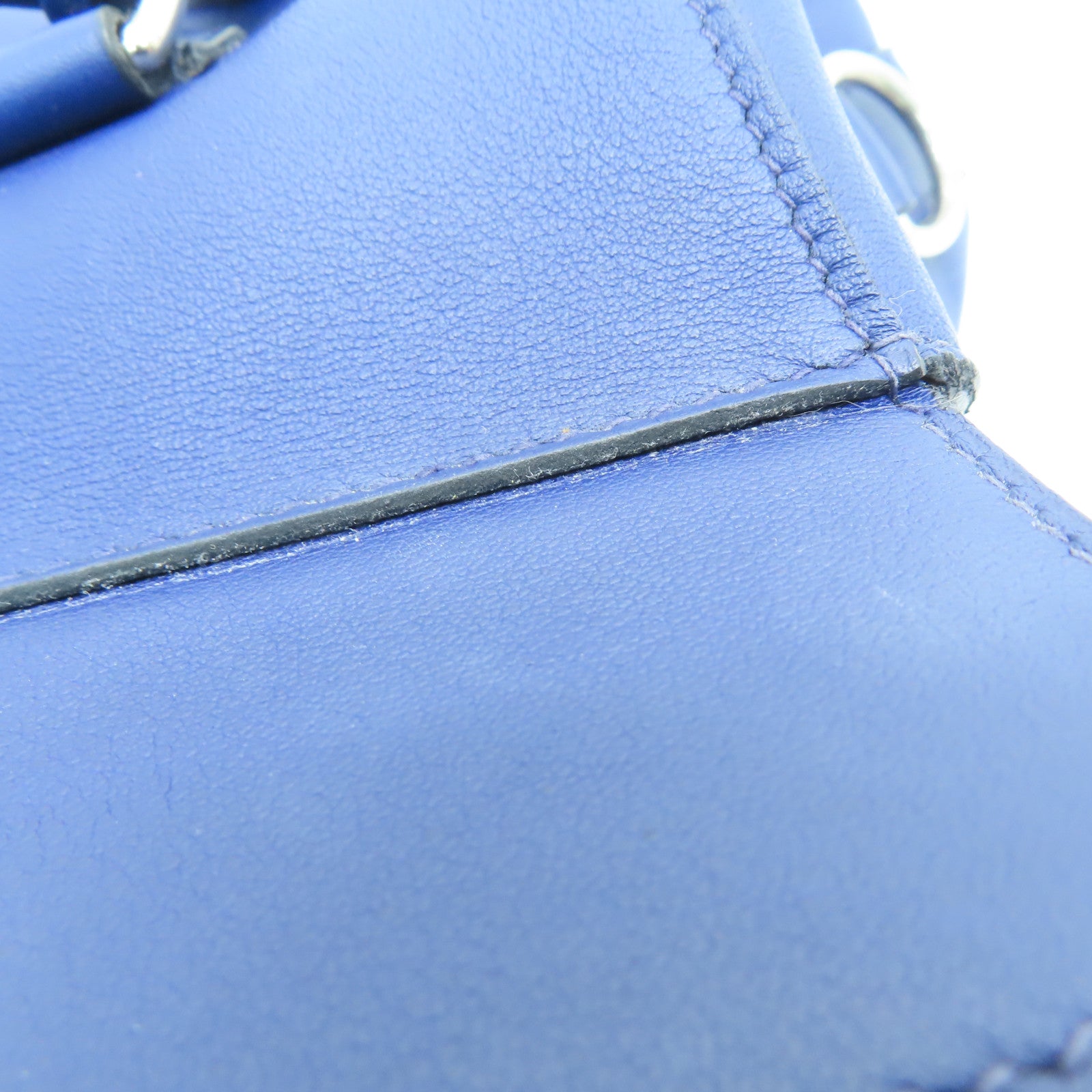 HERMES 【Sharp Discount】Evercolor Leather Toolbox 26 Silver Buckle Handle Shoulder Back Dual-purpose Bag Blue