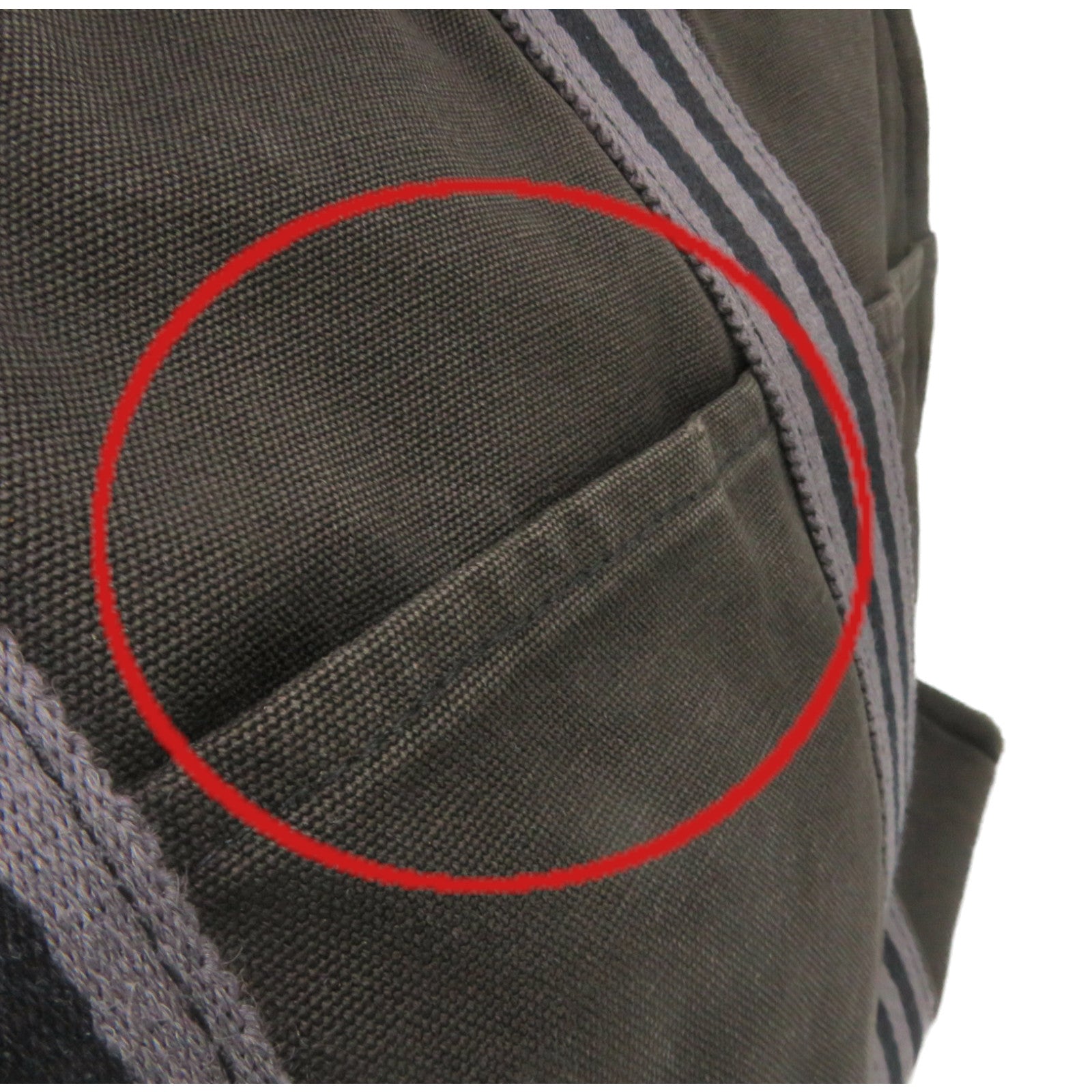 HERMES Canvas Tote Bag Silver Buckle Handle Bag Black