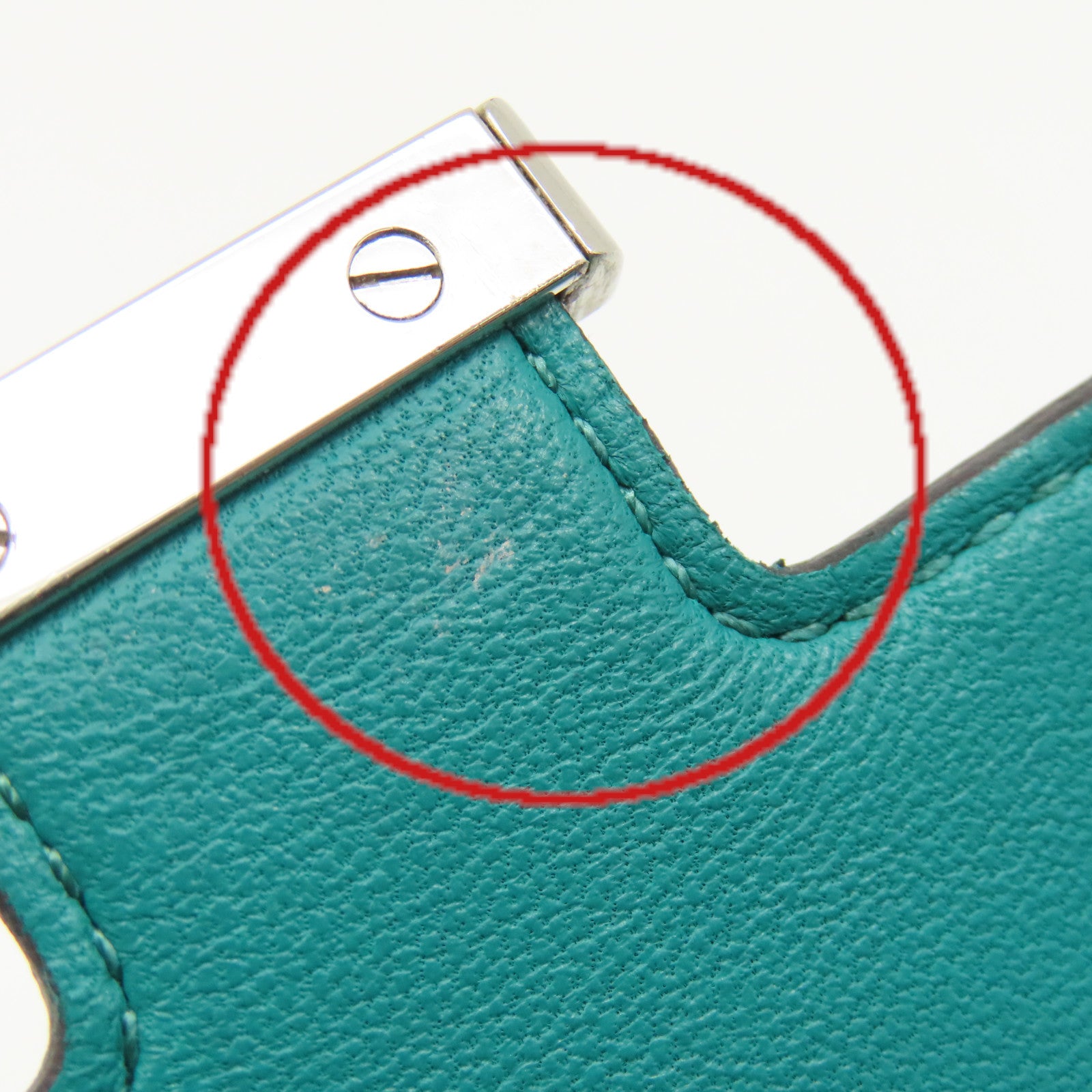 HERMES Epsom皮革Constance Long Wallet銀扣長錢包Menthe薄荷綠色