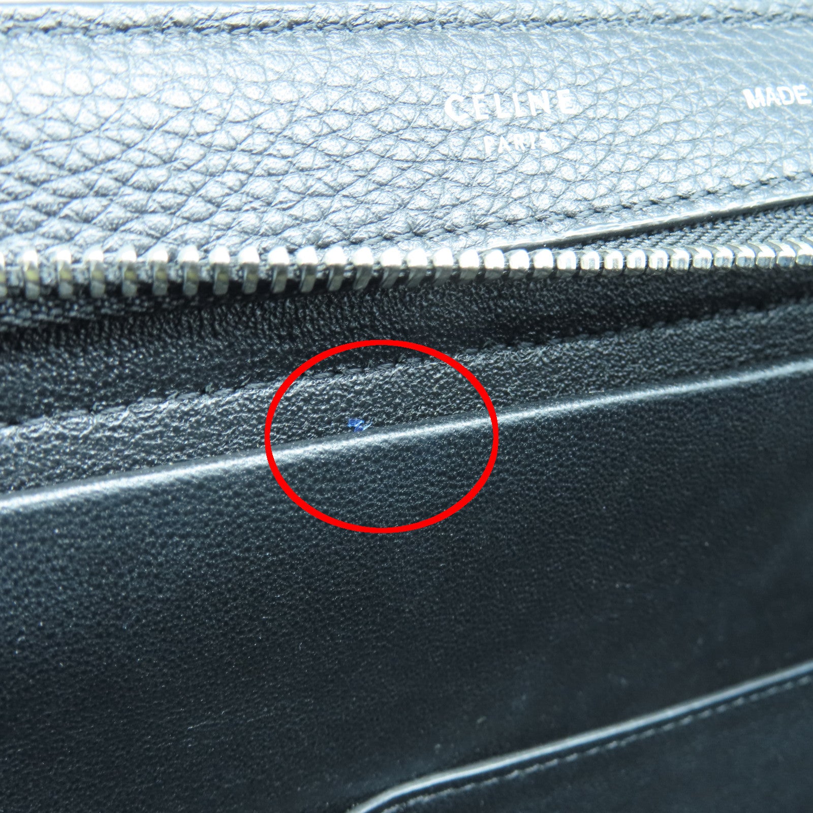 CELINE 牛皮皮革Trapeze银扣手挽肩背两用袋黑色