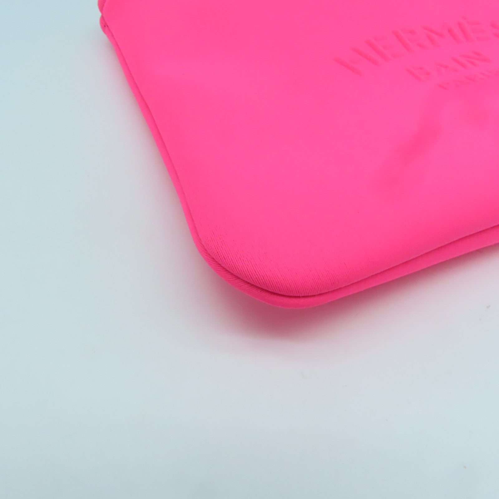 HERMES 聚醯胺Pouch手拿包粉紅色