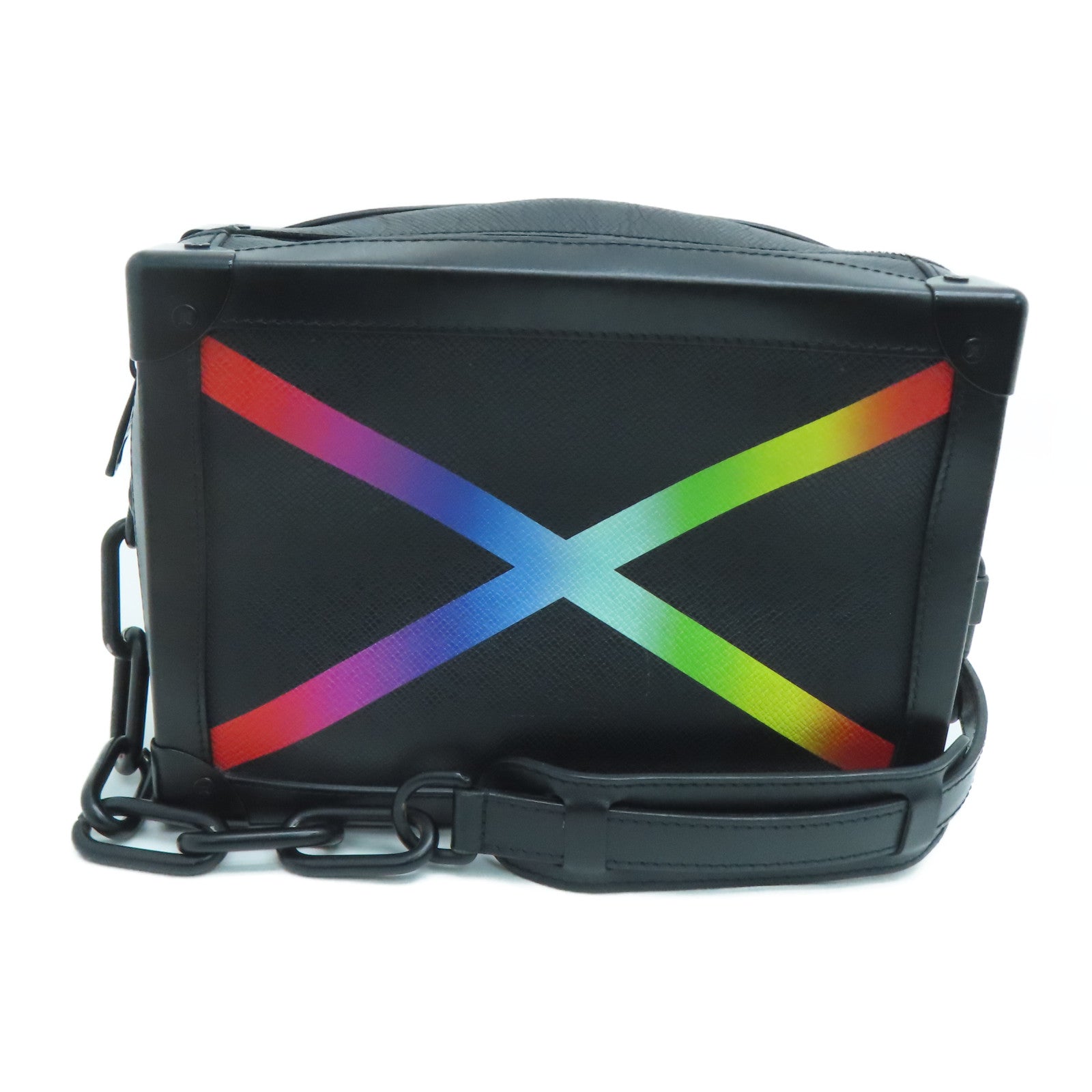 LOUIS VUITTON Taiga Soft Trunk肩背袋黑色