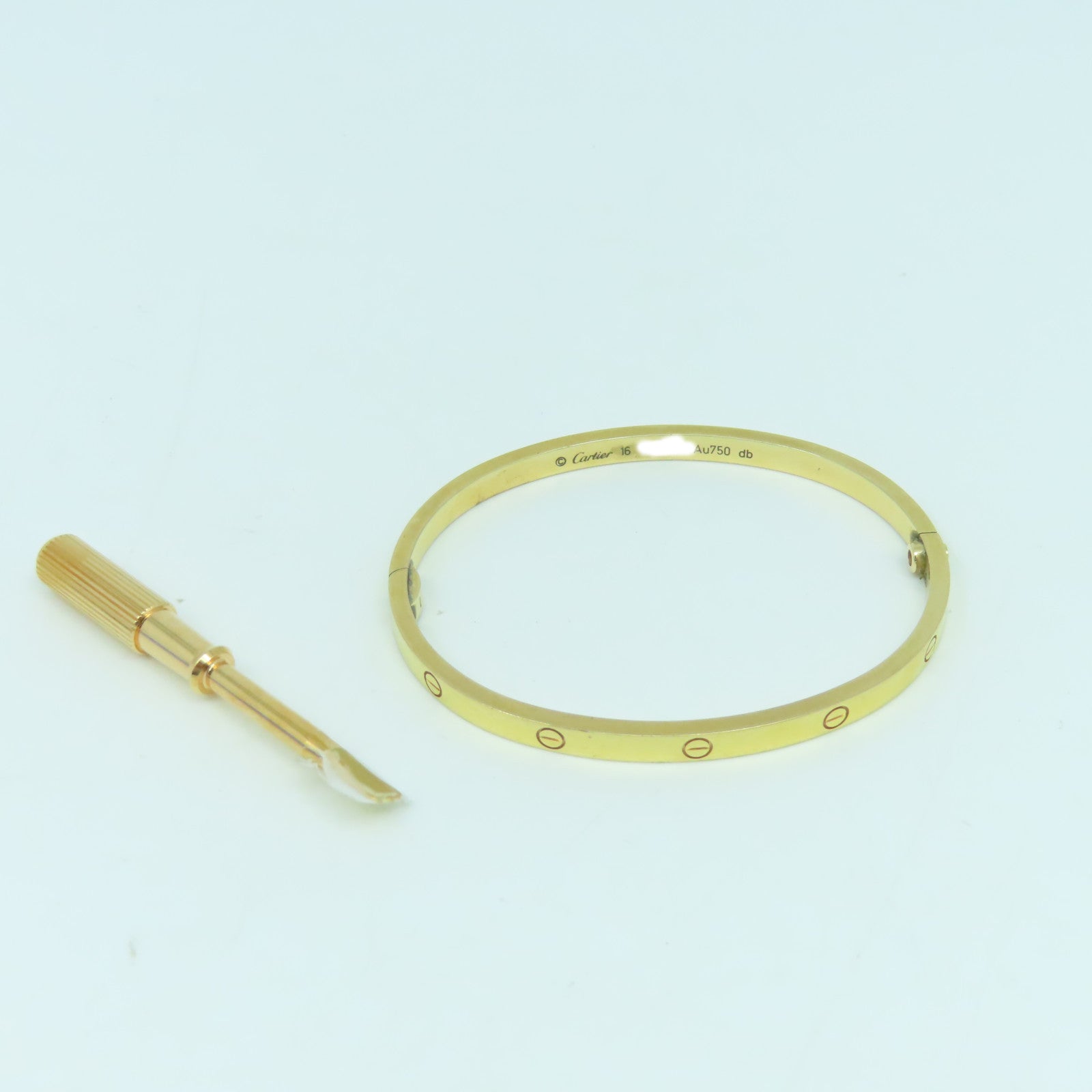 CARTIER 18K玫瑰金Mini Love Bangle手鐲Cartier#16/#15cm