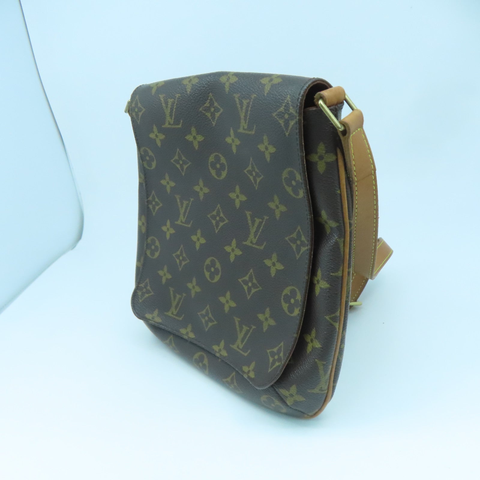 LOUIS VUITTON Monogram Musette Salsa Long金扣肩背袋啡色