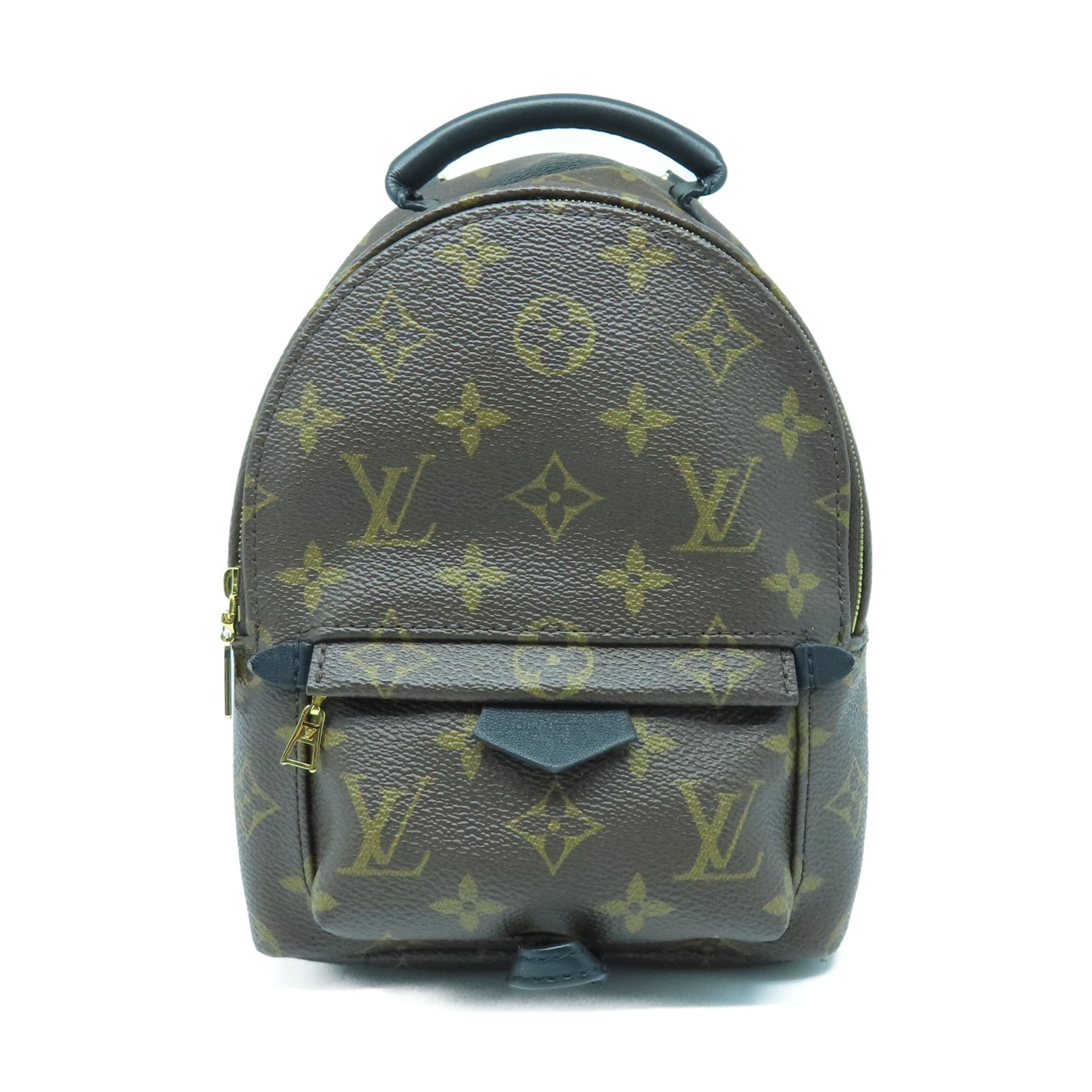 LOUIS VUITTON Monogram Palm Springs Mini金扣背包棕色