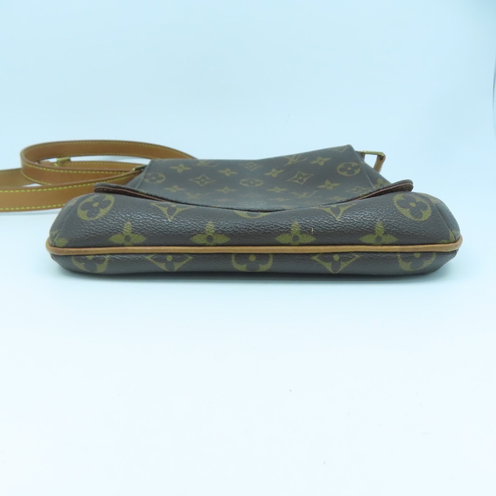 LOUIS VUITTON Monogram Musette Salsa Long金扣肩背袋啡色